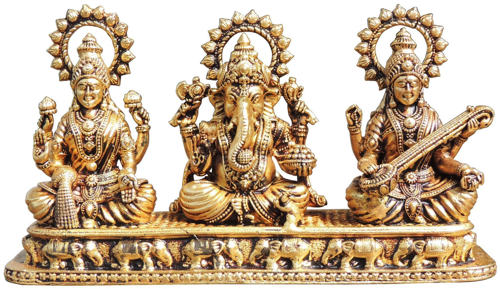 Brass Lakshmi-Ganesh Set — 3"
