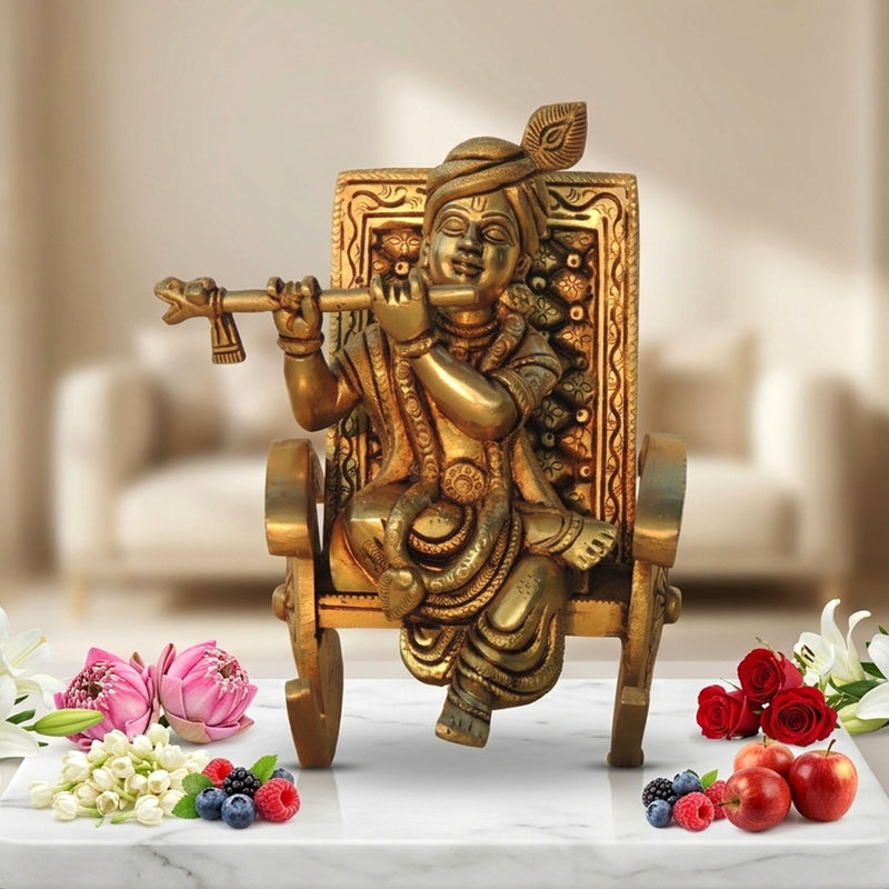 Brass Krishna — 6"