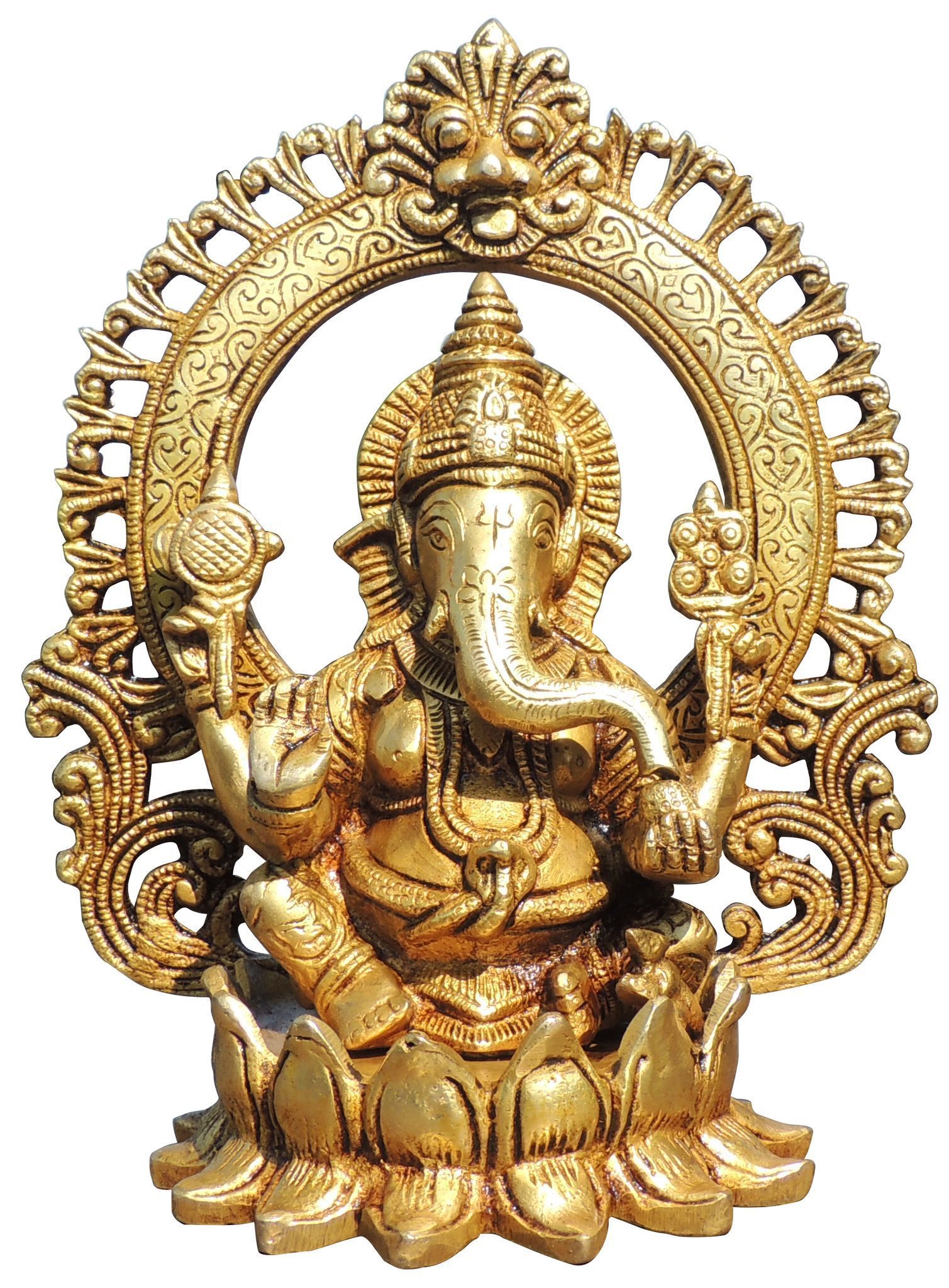 Brass Ganesh — 9.2"
