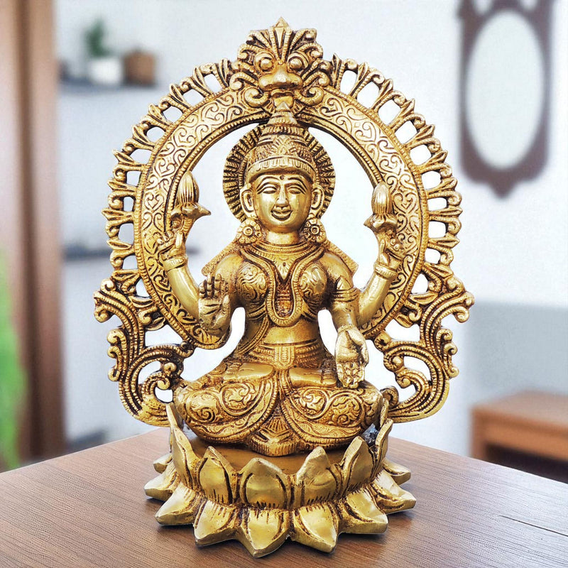 Brass Lakshmi — 9"
