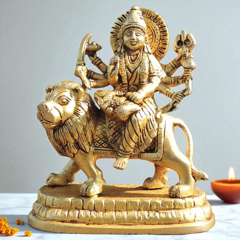 Brass Durga — 6"