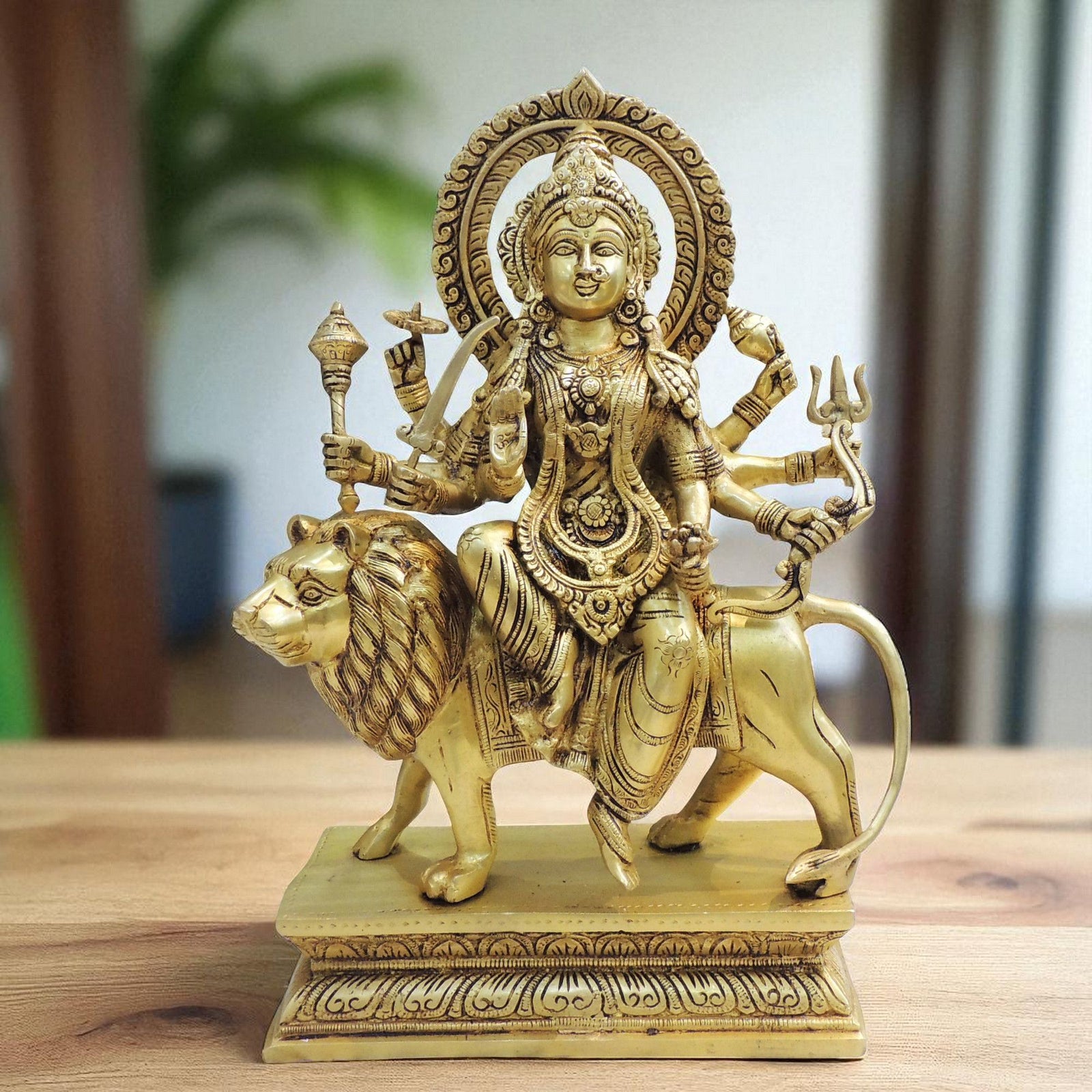 Brass Durga — 17"