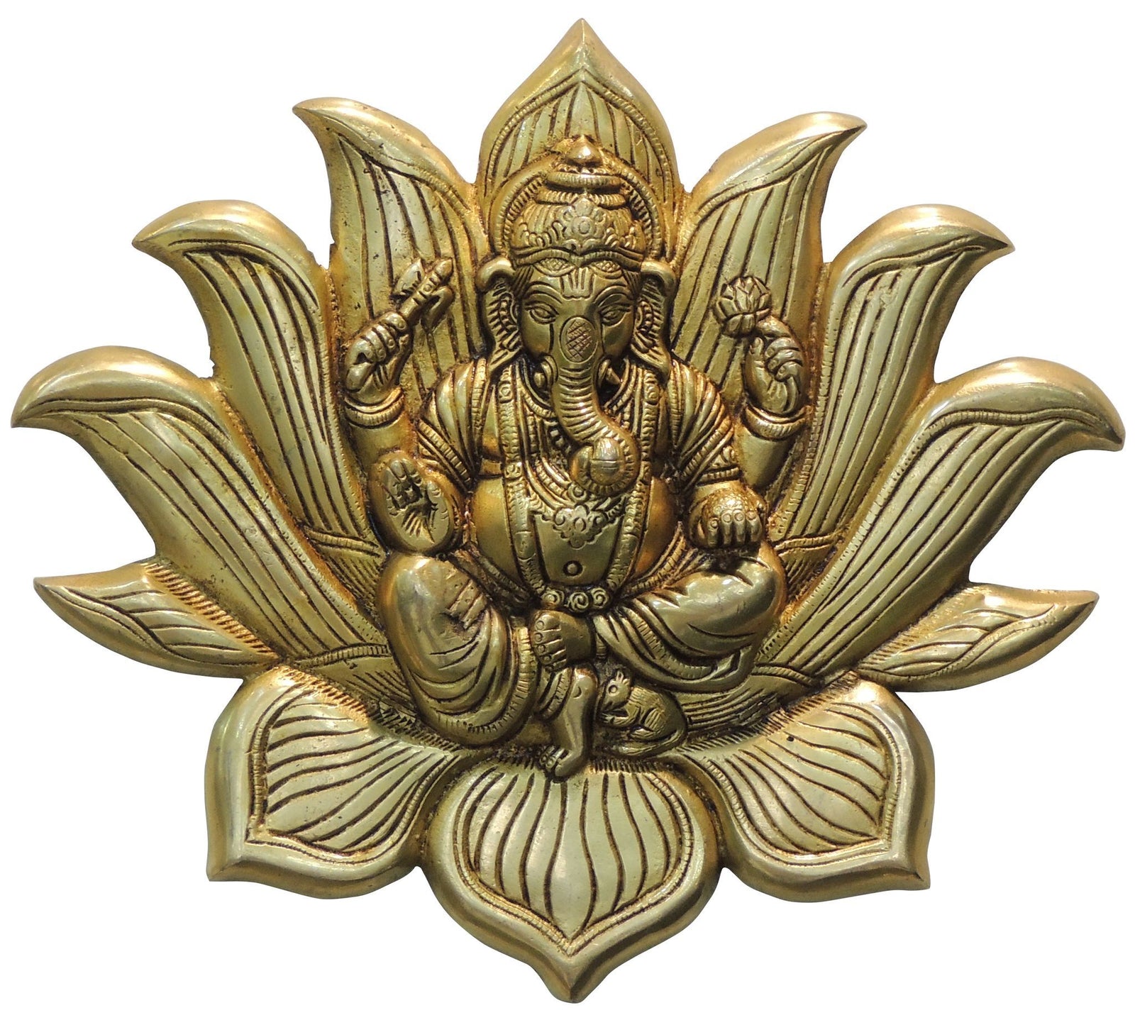 Brass Ganesh — 9.5"