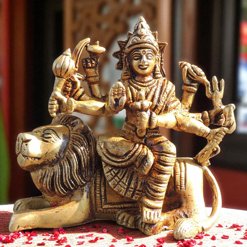 Brass Durga — 4"