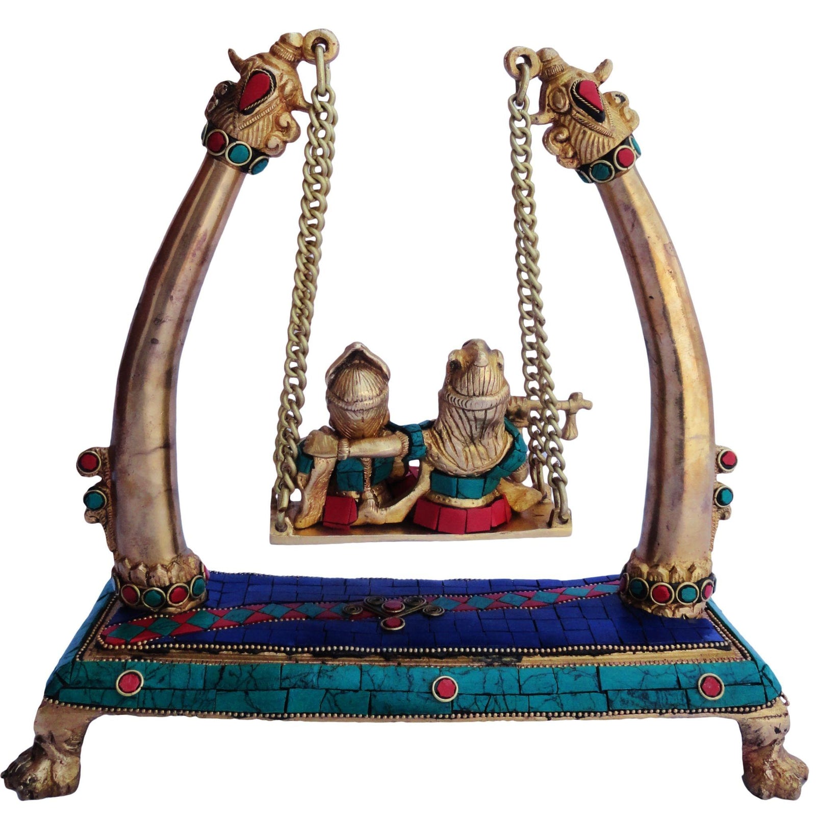Brass Radha-Krishna — 11"