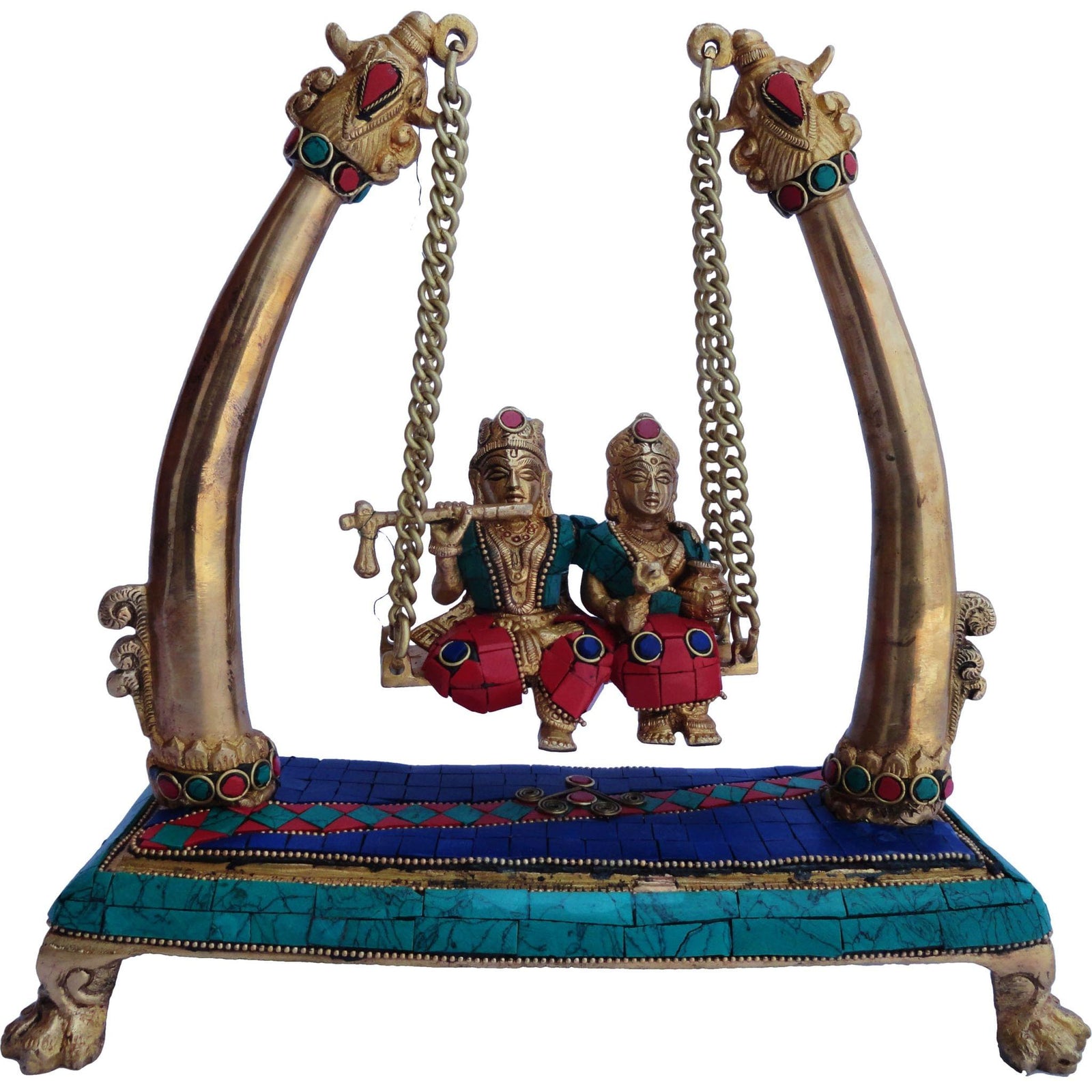 Brass Radha-Krishna — 11"