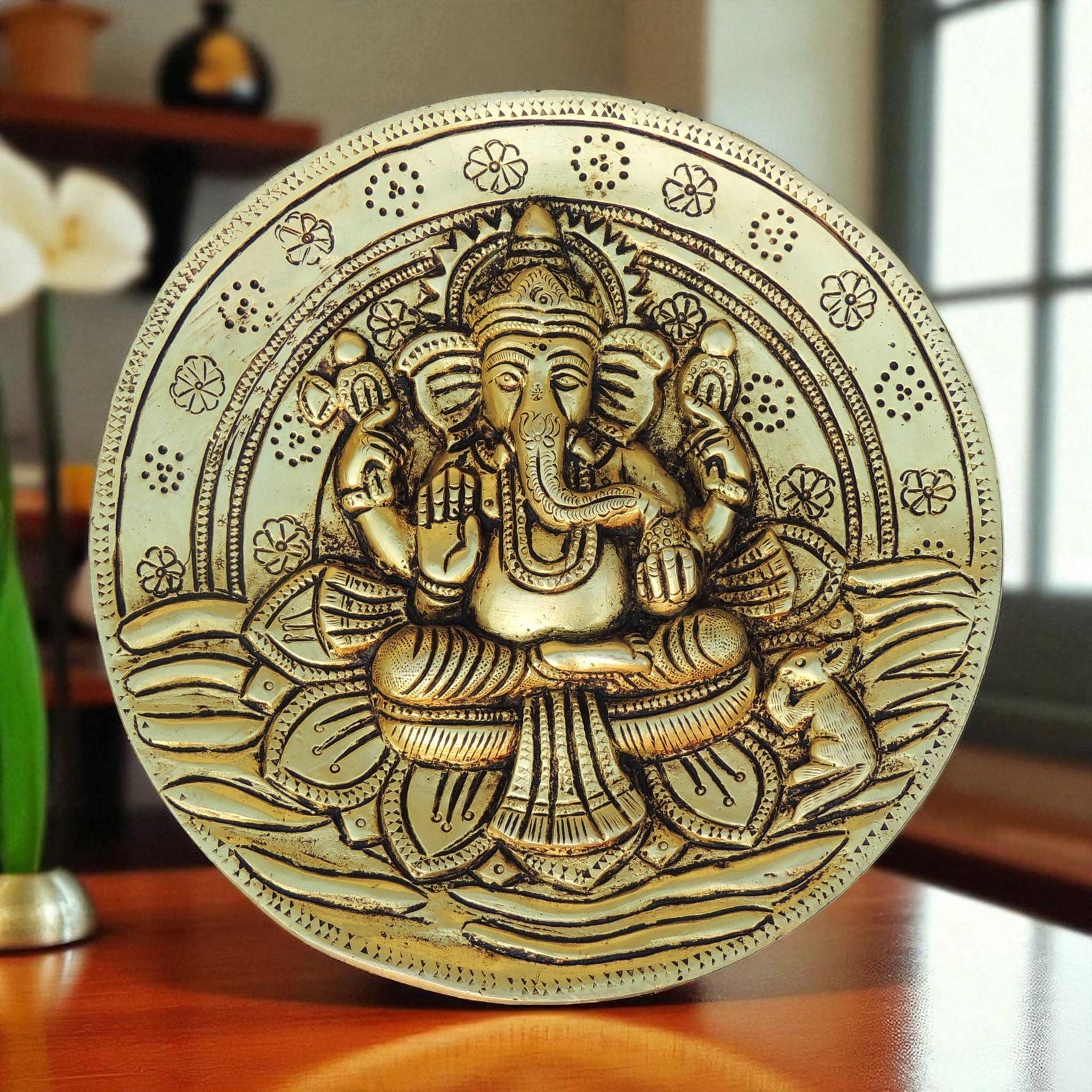 Brass Ganesh — 7.2"
