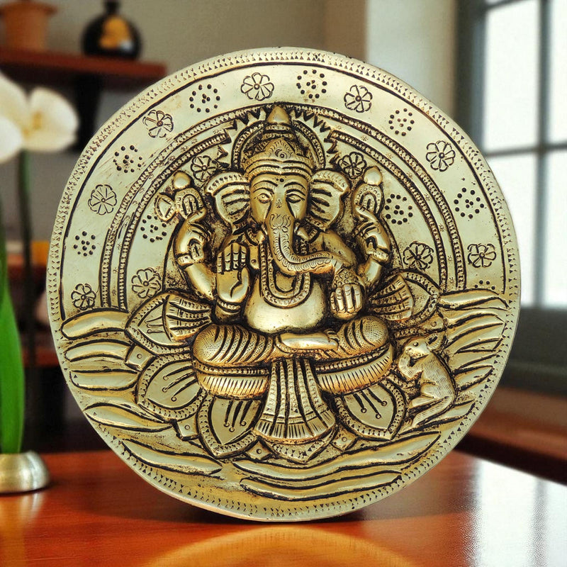 Brass Ganesh — 7.2"