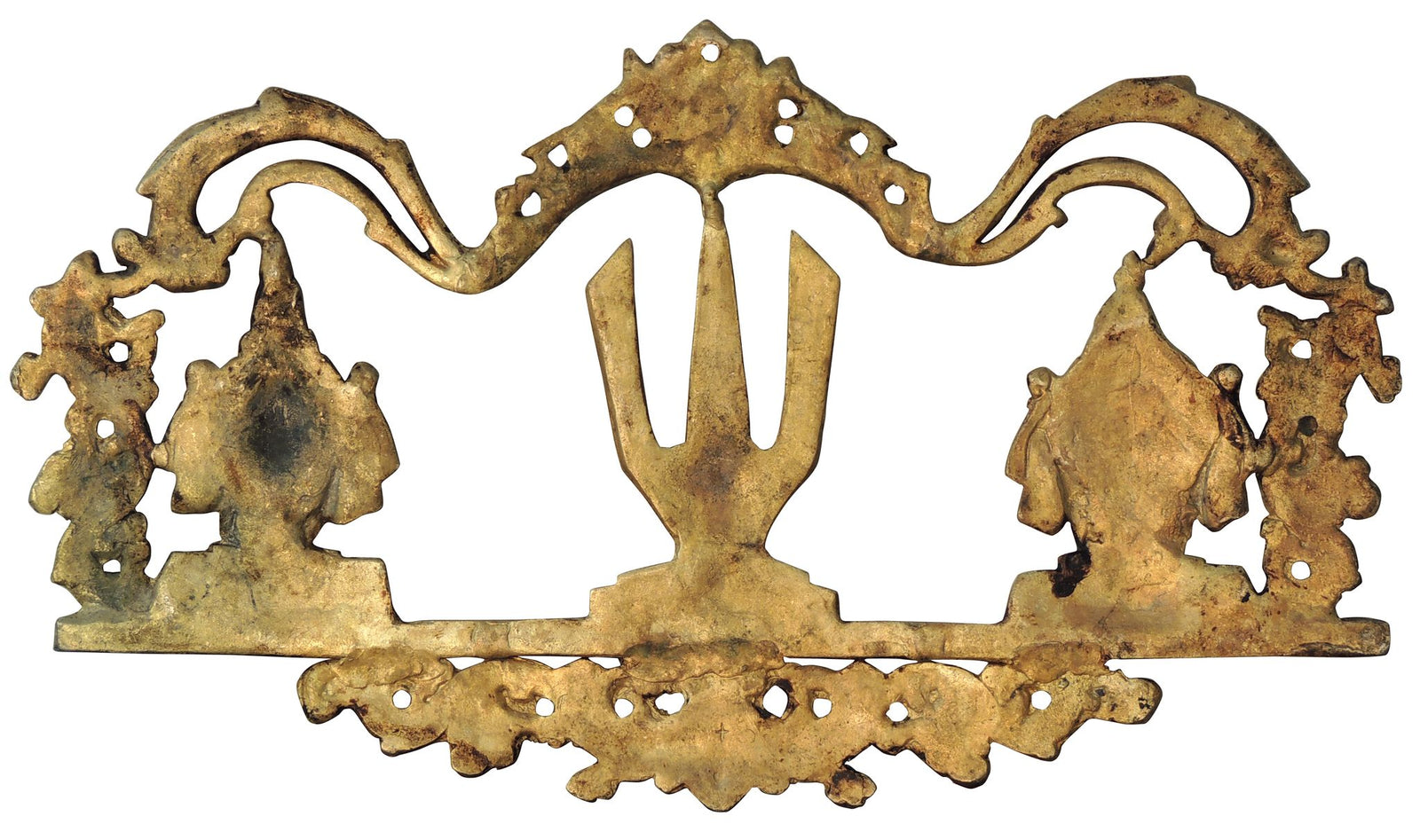 Brass Shankh Chakra Namah — 11"