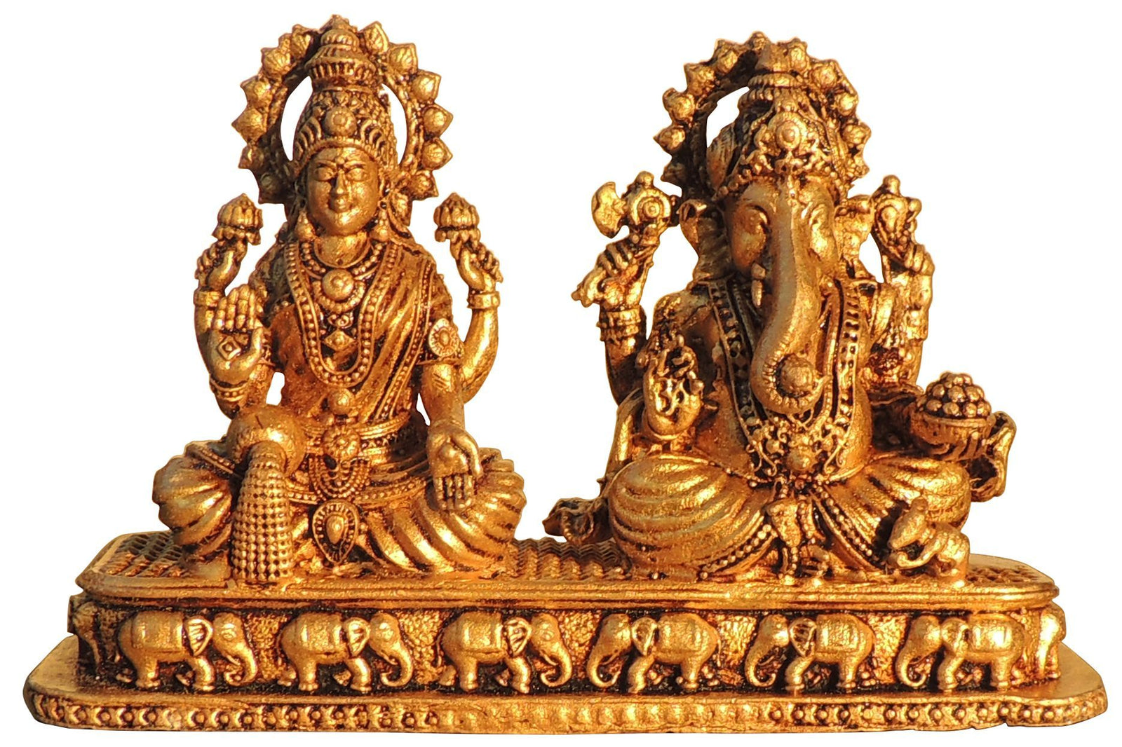 Brass Lakshmi-Ganesh Set — 3"