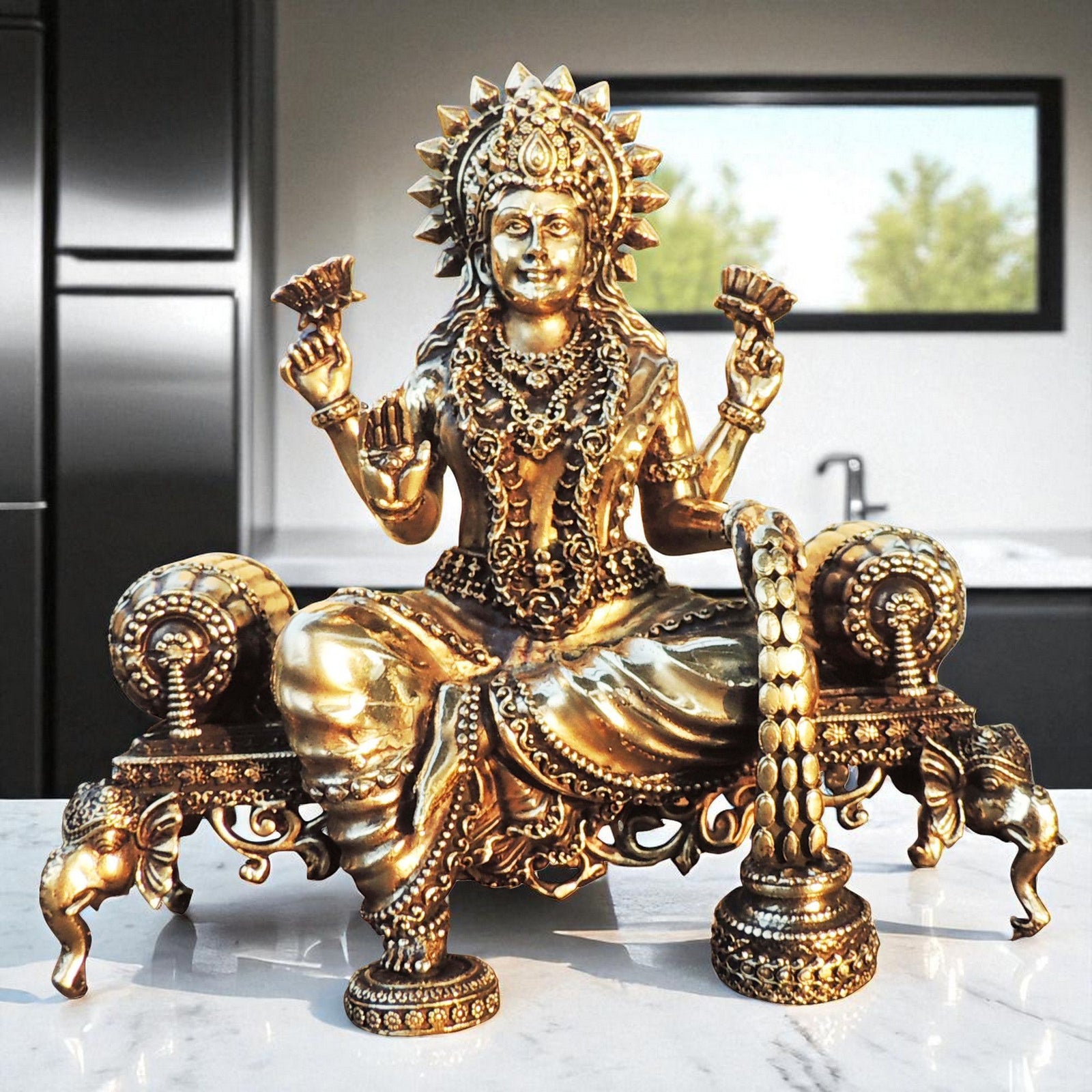 Brass Lakshmi — 7.7"