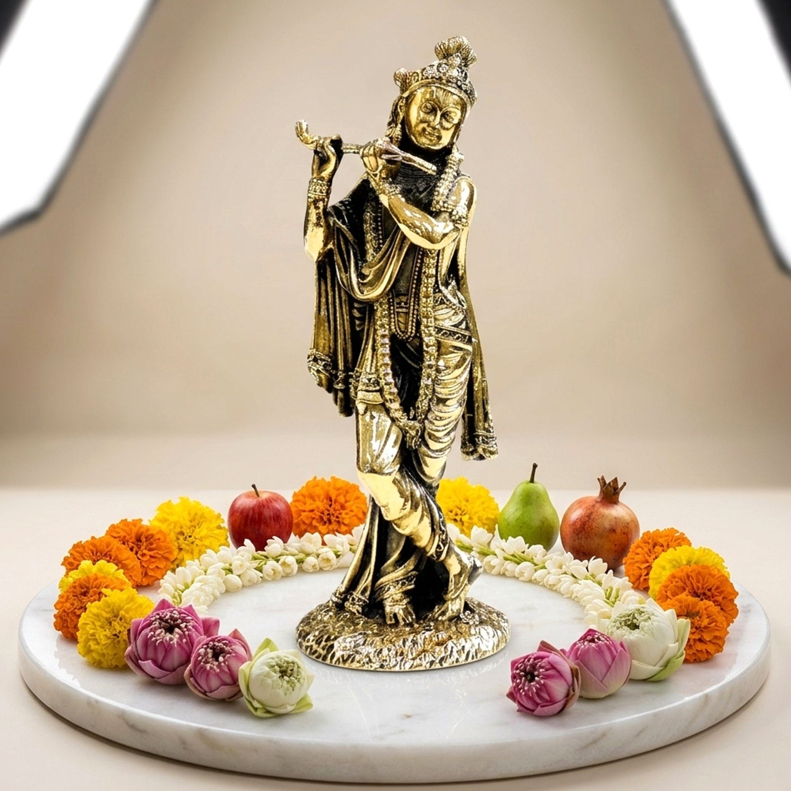 Brass Krishna — 6"