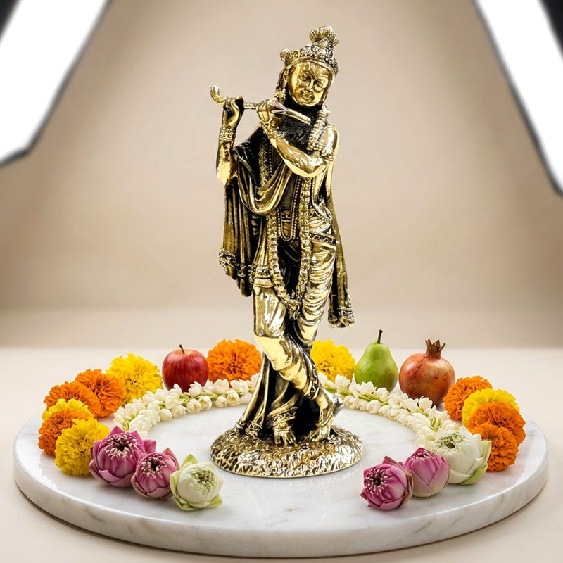 Brass Krishna — 6"