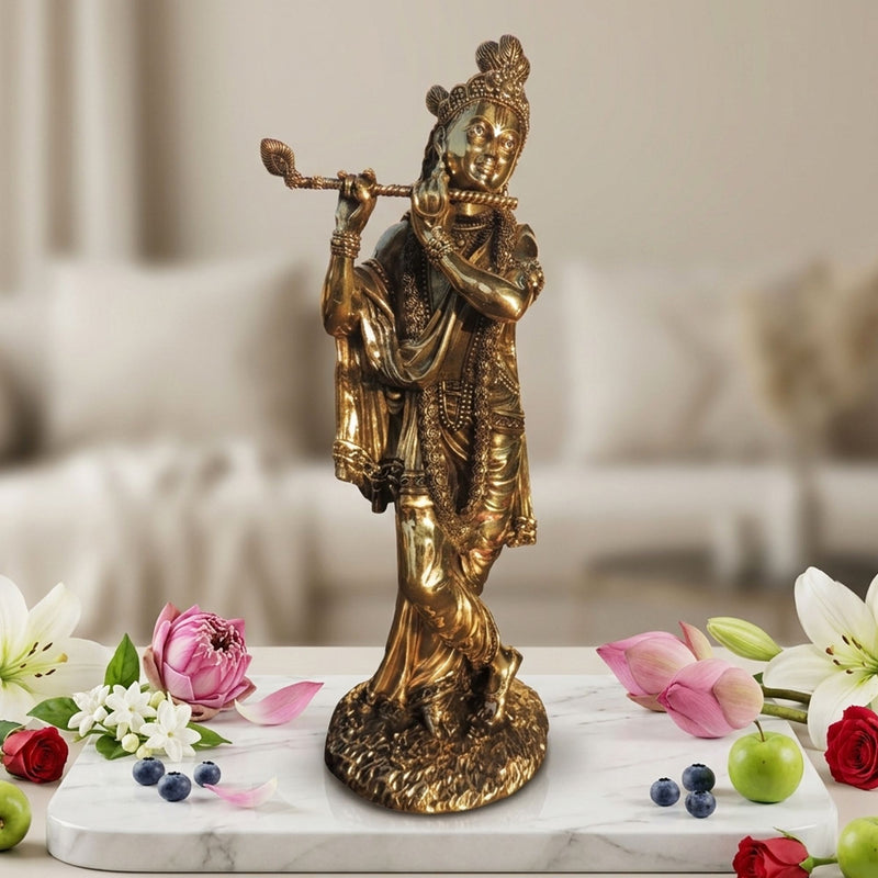 Brass Krishna — 10"