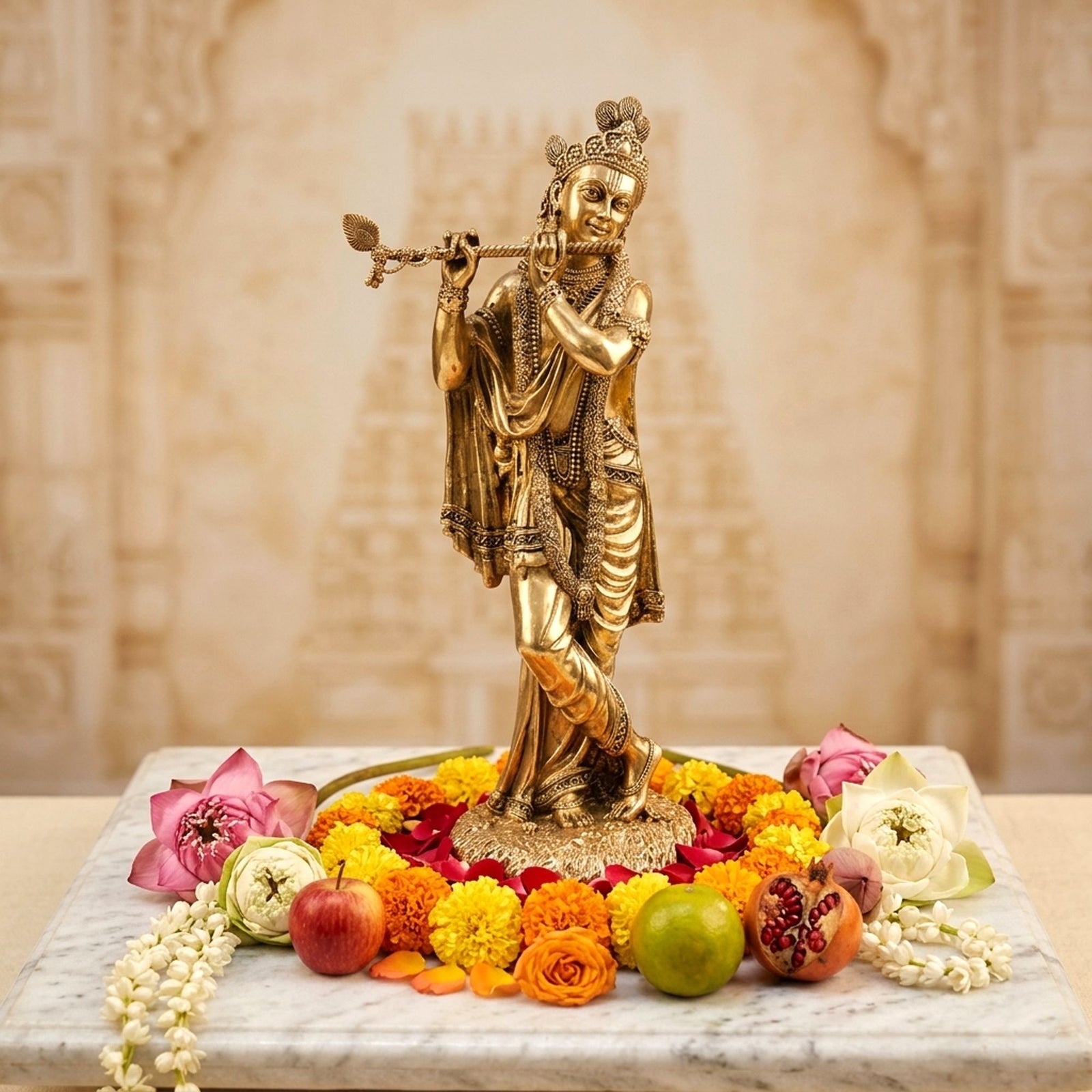 Brass Krishna — 16"