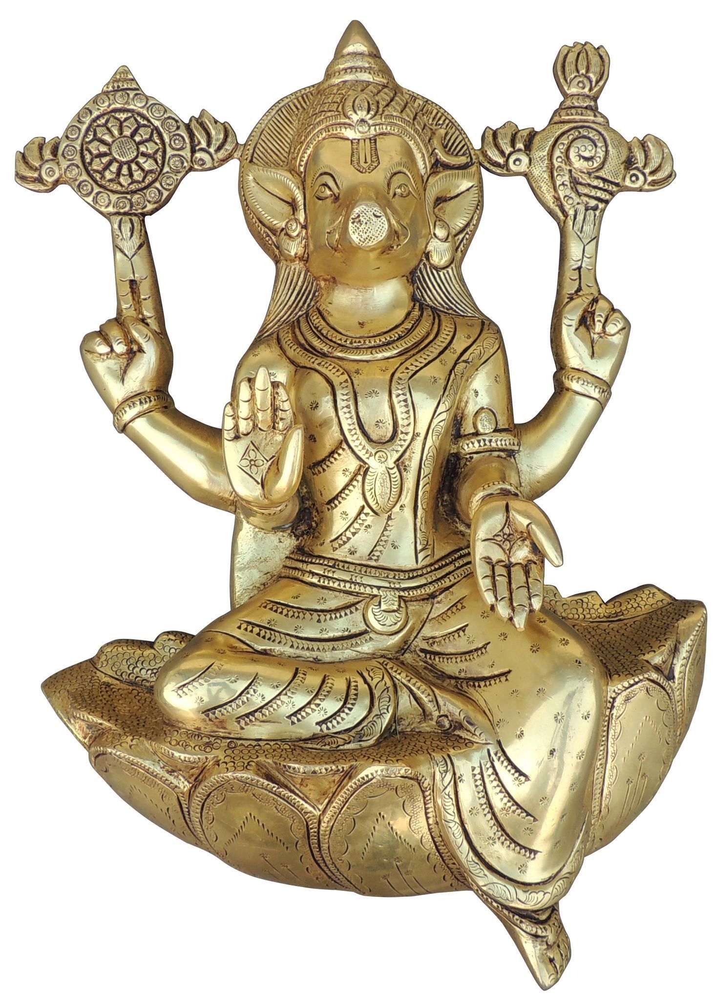 Brass Wall Varahi — 12"