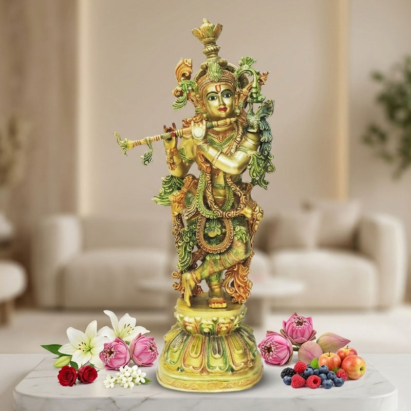 Brass Krishna — 36"
