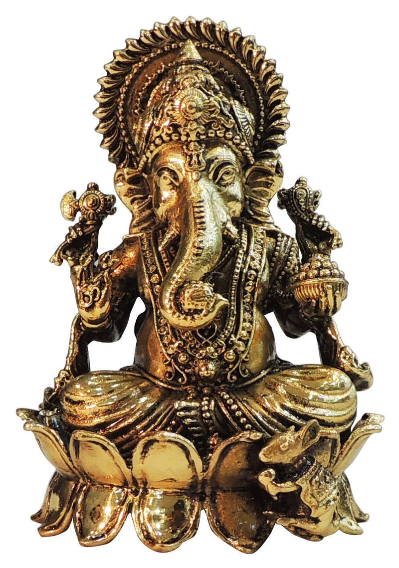 Brass Ganesh — 4"