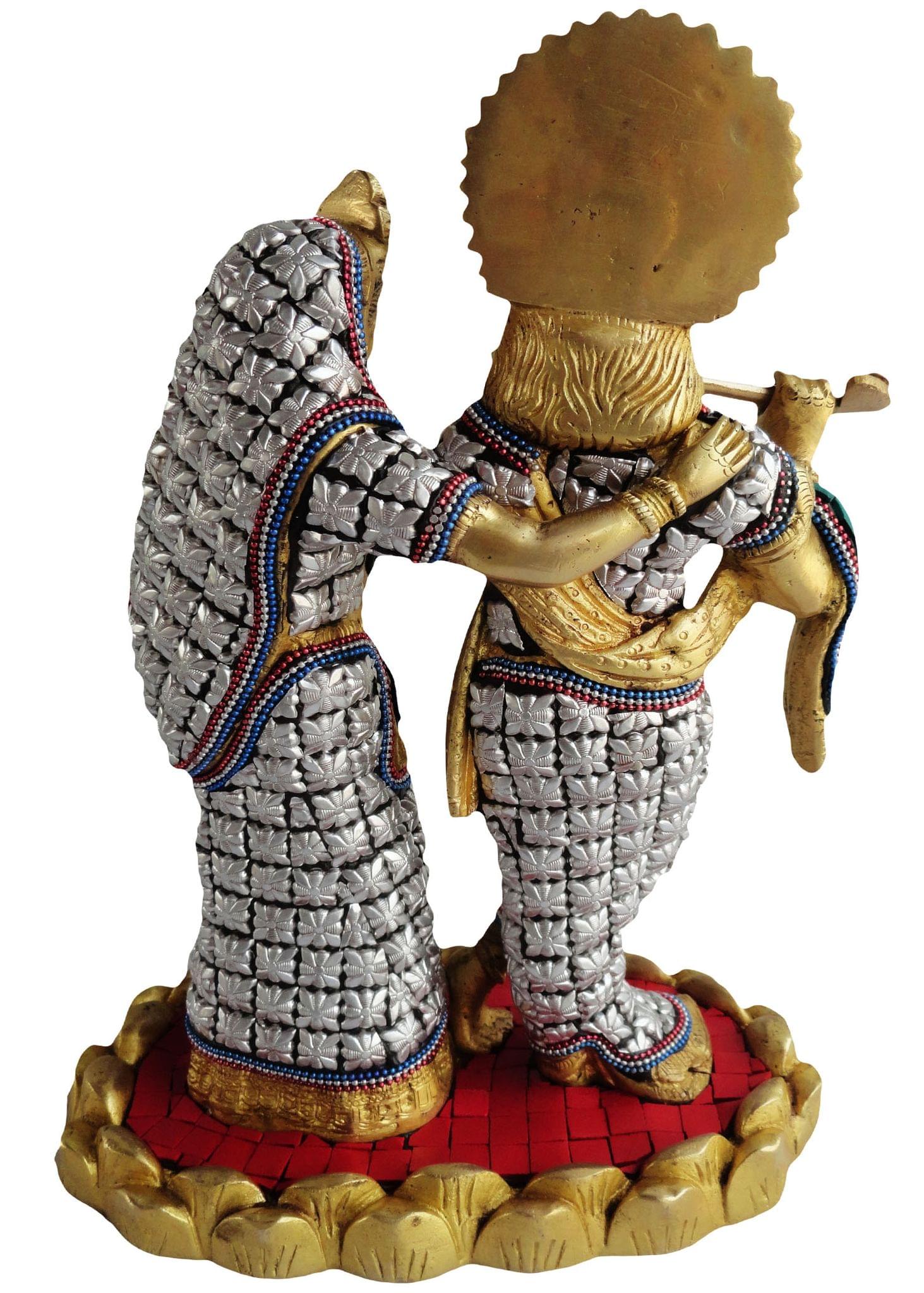 Brass Radha-Krishna — 10.7"