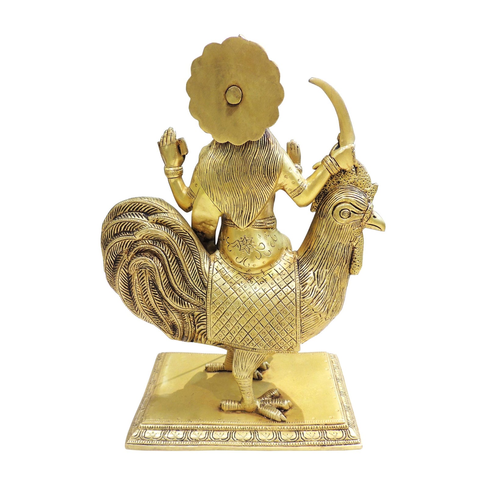 Brass Bahuchara Mata — 13.2"