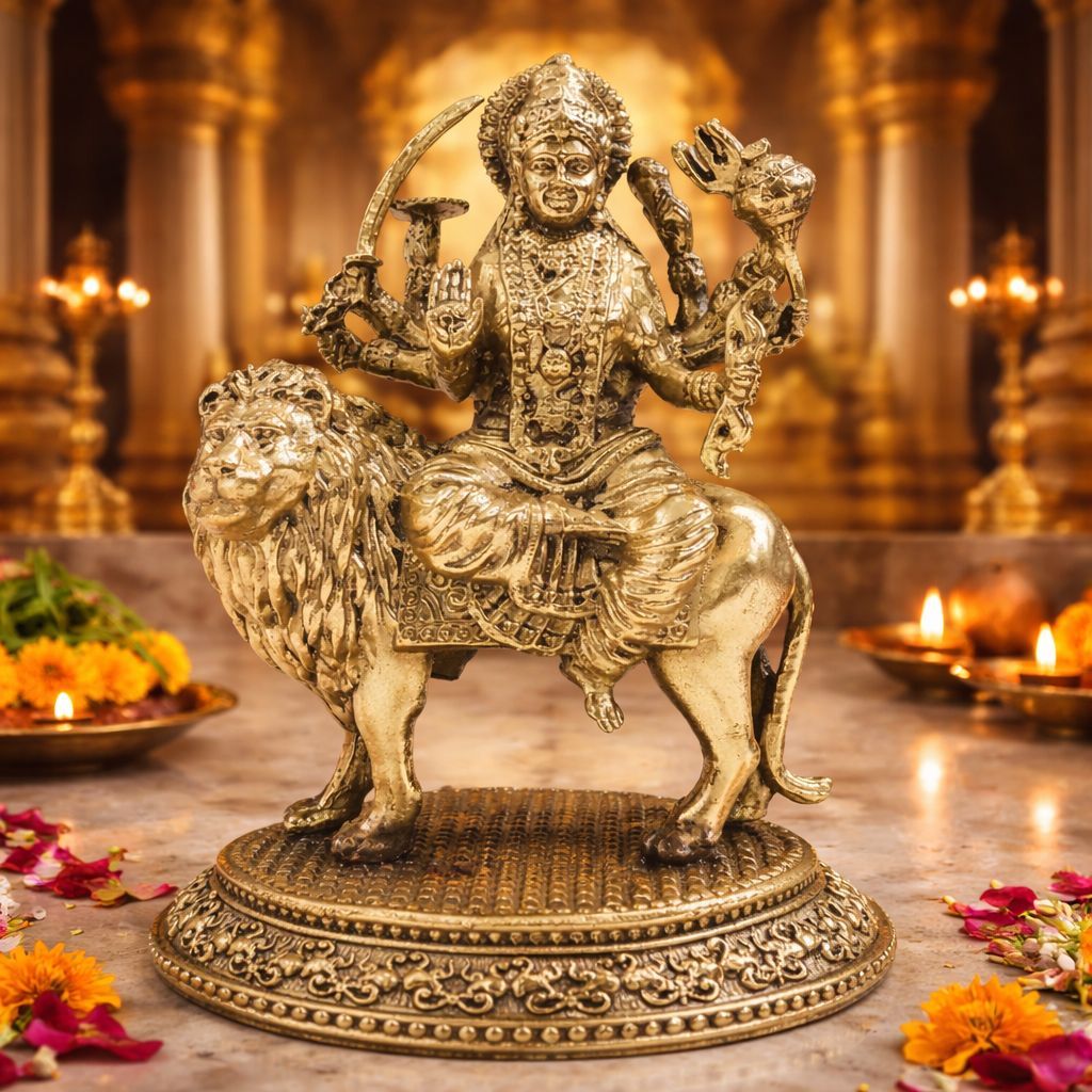 Brass Durga — 4.2"