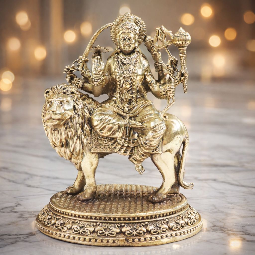 Brass Durga — 6"