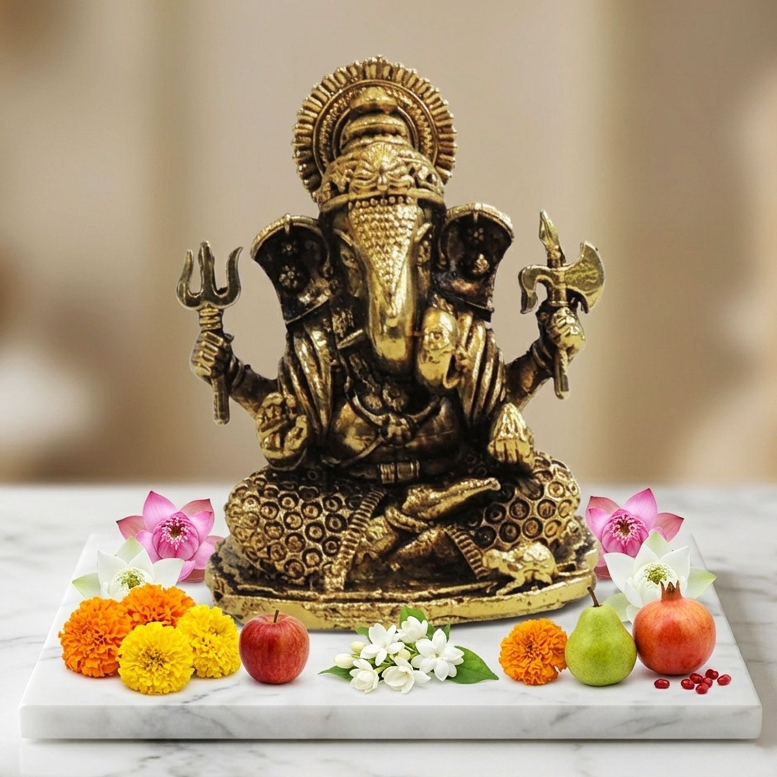 Brass Ganesh — 2.5"