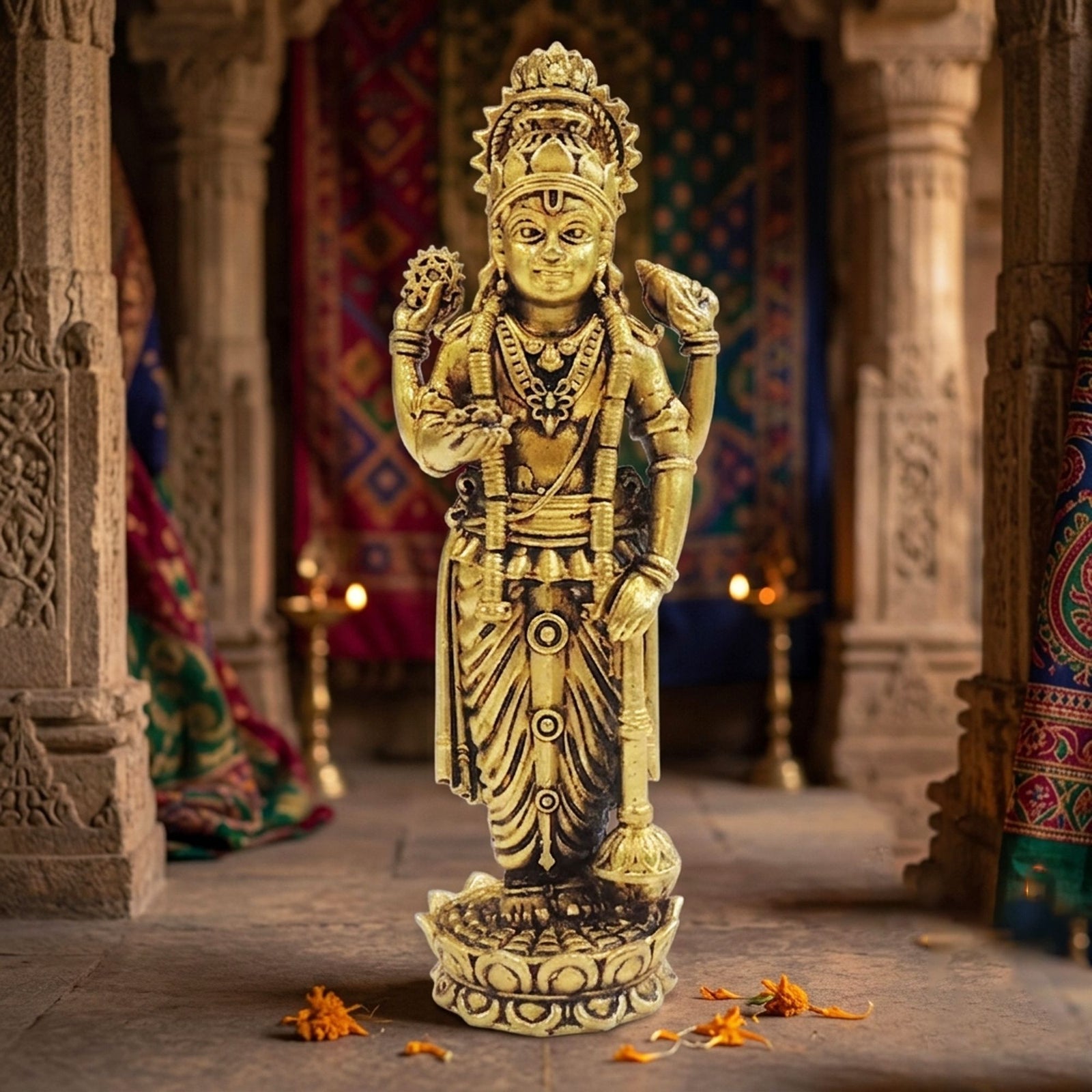 Brass Vishnu — 5"