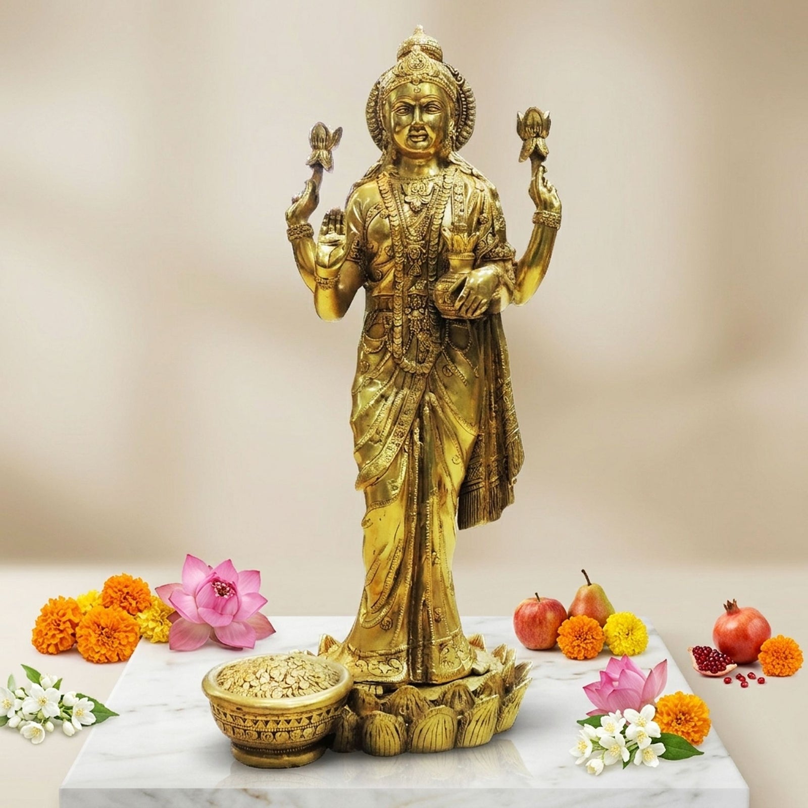 Brass Lakshmi — 24.5"