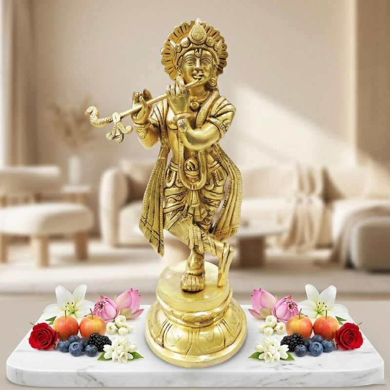 Brass Krishna — 11.5"