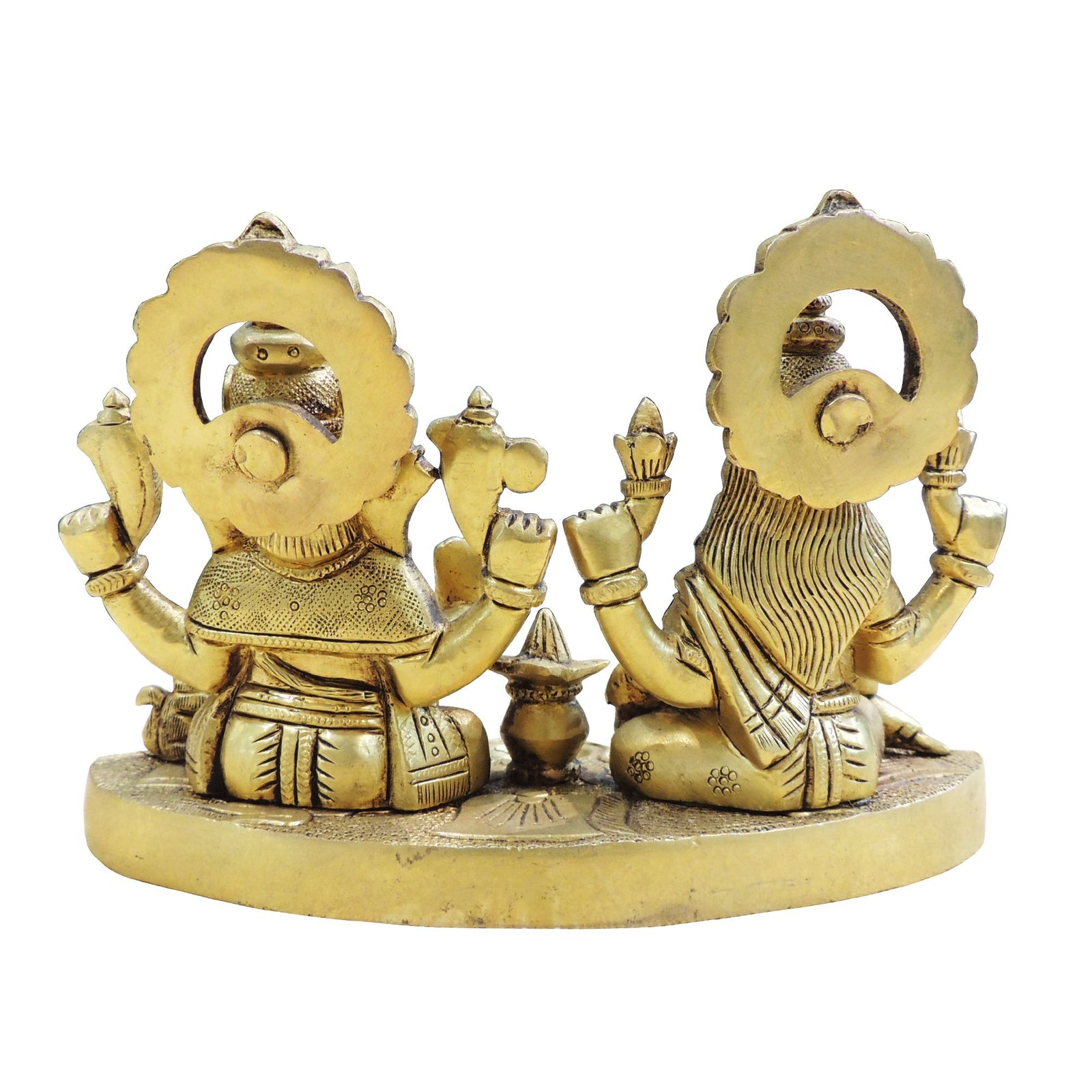 Brass Lakshmi-Ganesh Set — 4"