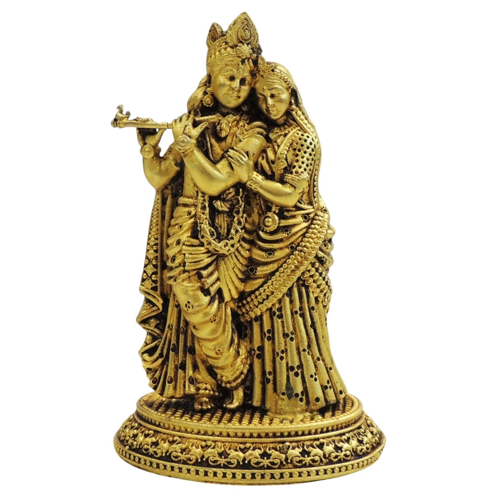 Brass Radha-Krishna — 4"