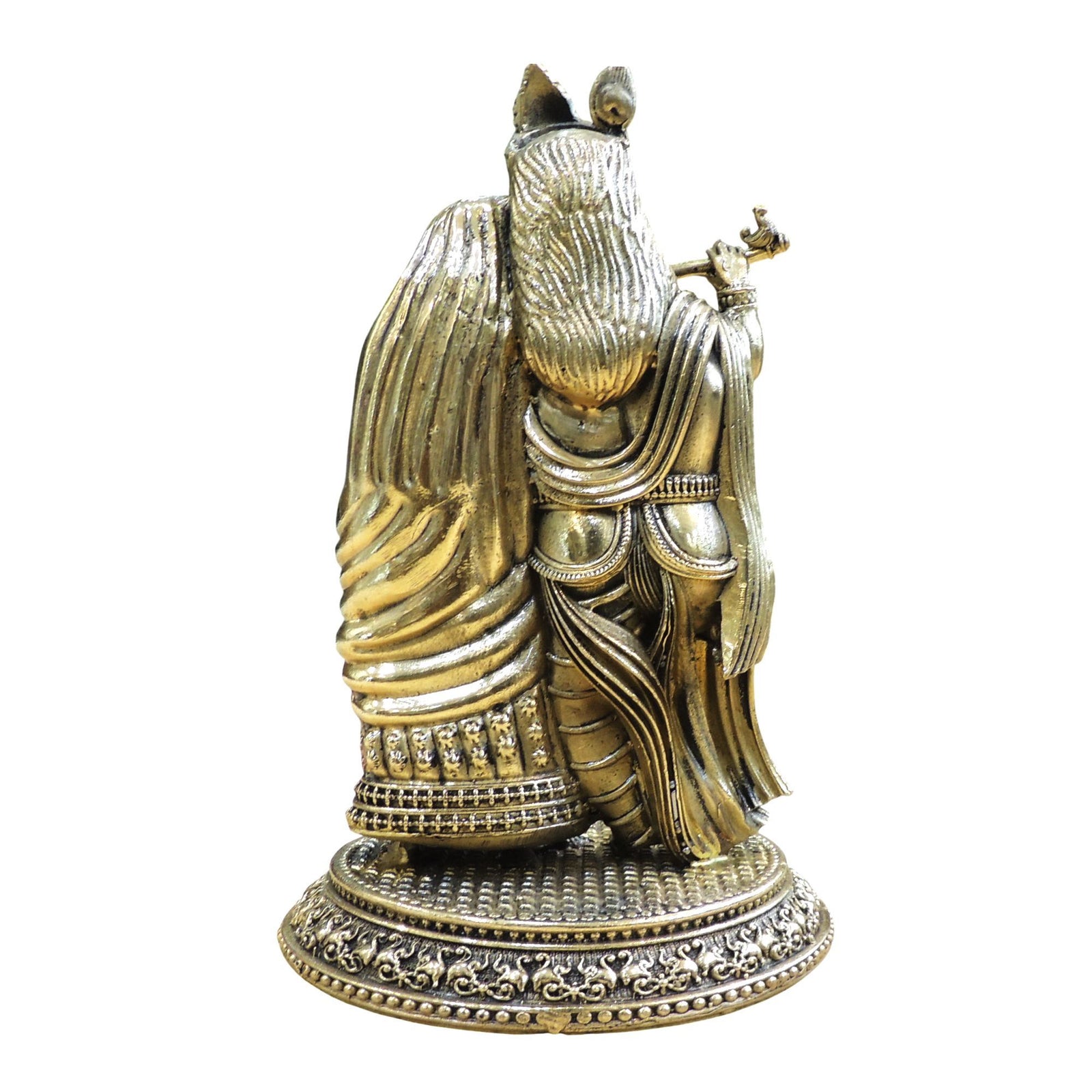 Brass Radha-Krishna — 8"