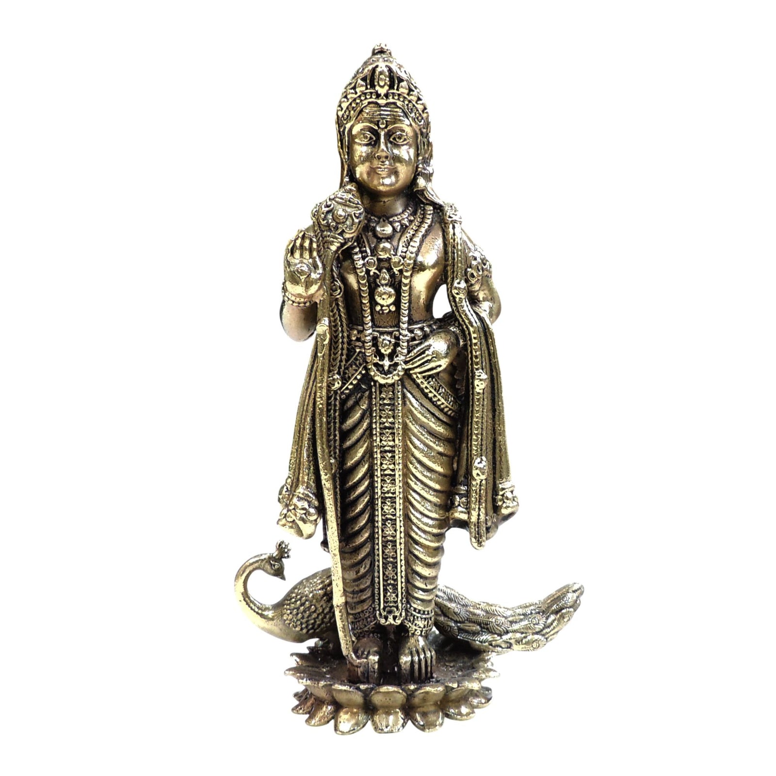 Brass Kartikeya Murugan — 6"