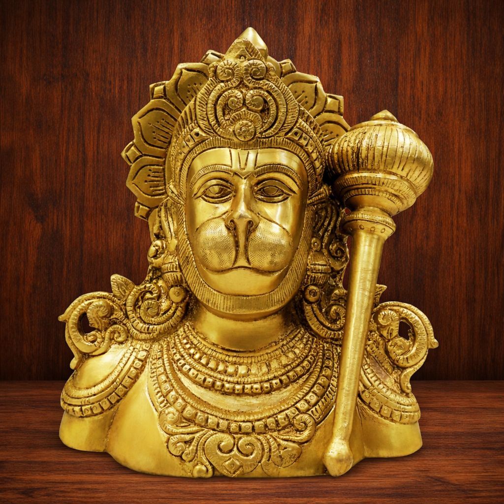 Brass Hanuman — 8"
