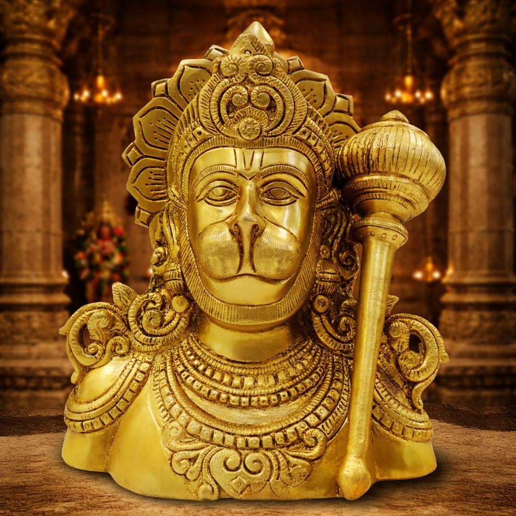 Brass Hanuman — 8"