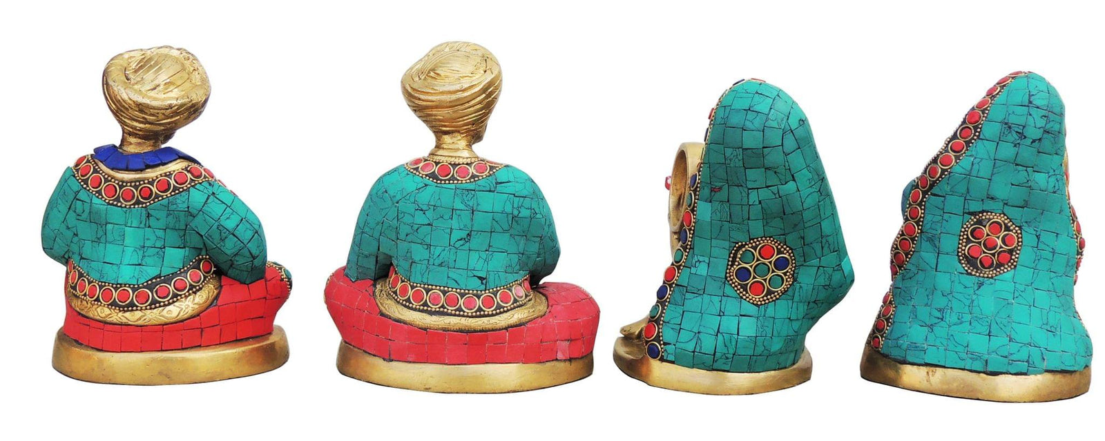 Brass Rajasthani Musical Set Of 4 Pieces — 6.3"