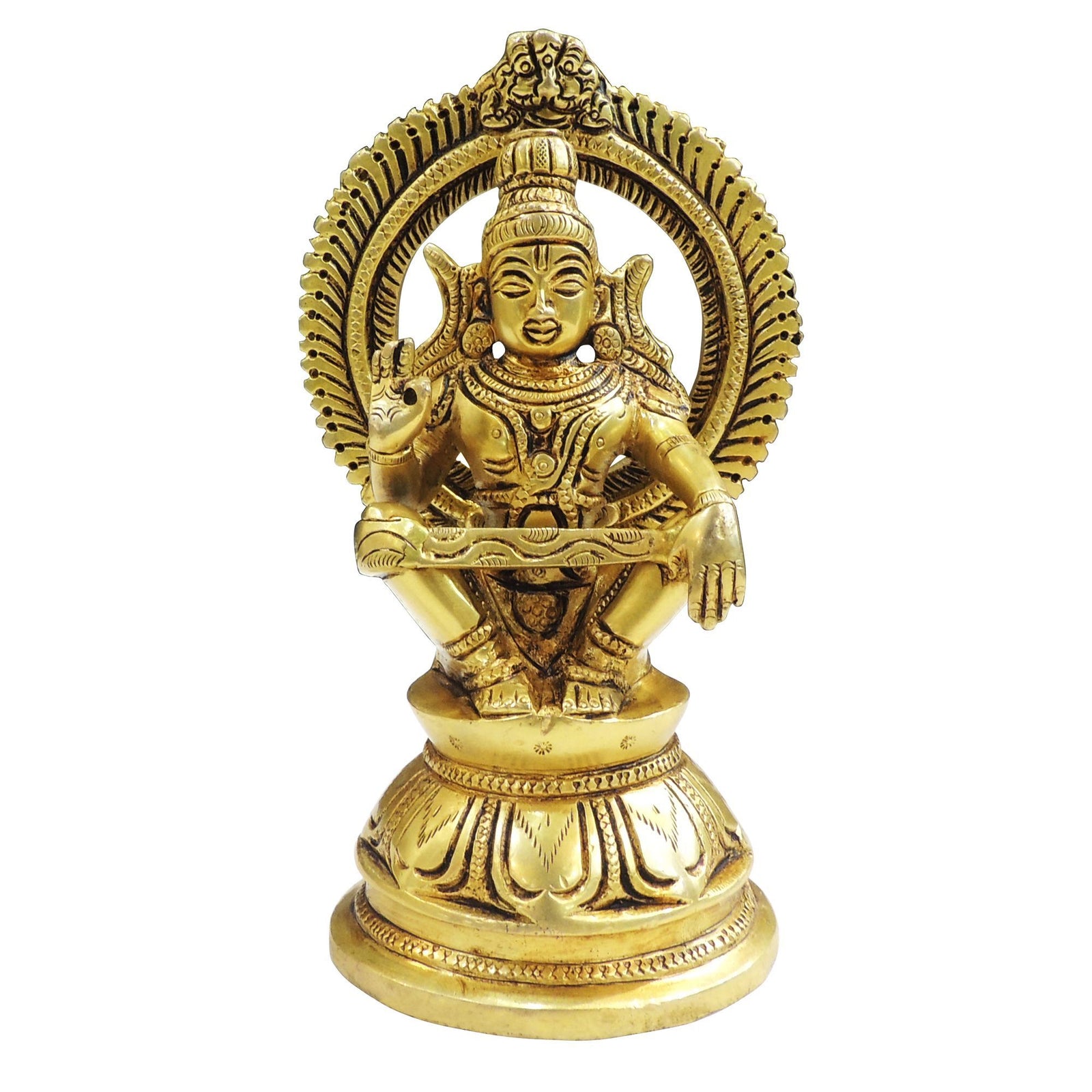 Brass Ayyappan — 7.2"