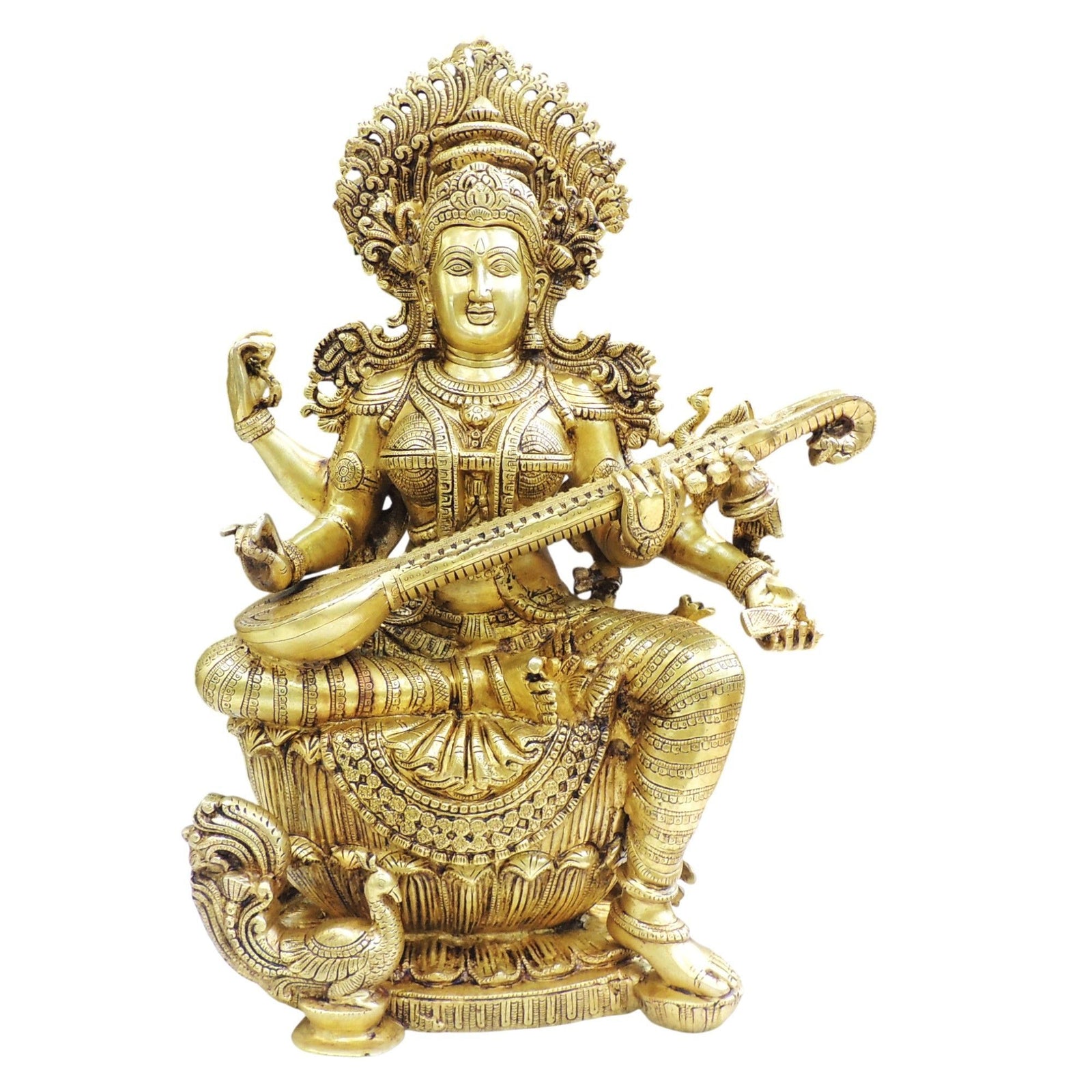 Brass Saraswati — 24"