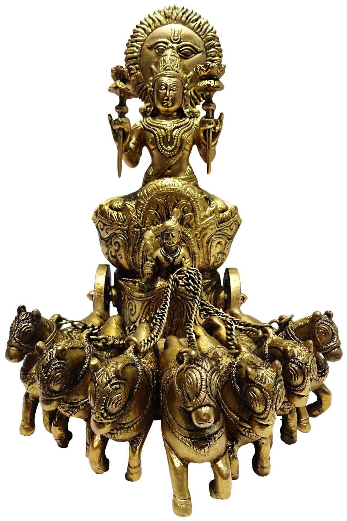 Brass Surya Dev Rath s — 11"