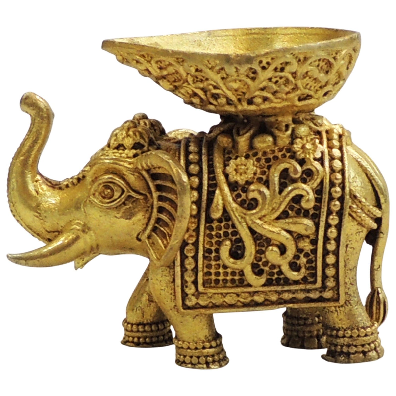 Brass Elephant Deepak — 2"