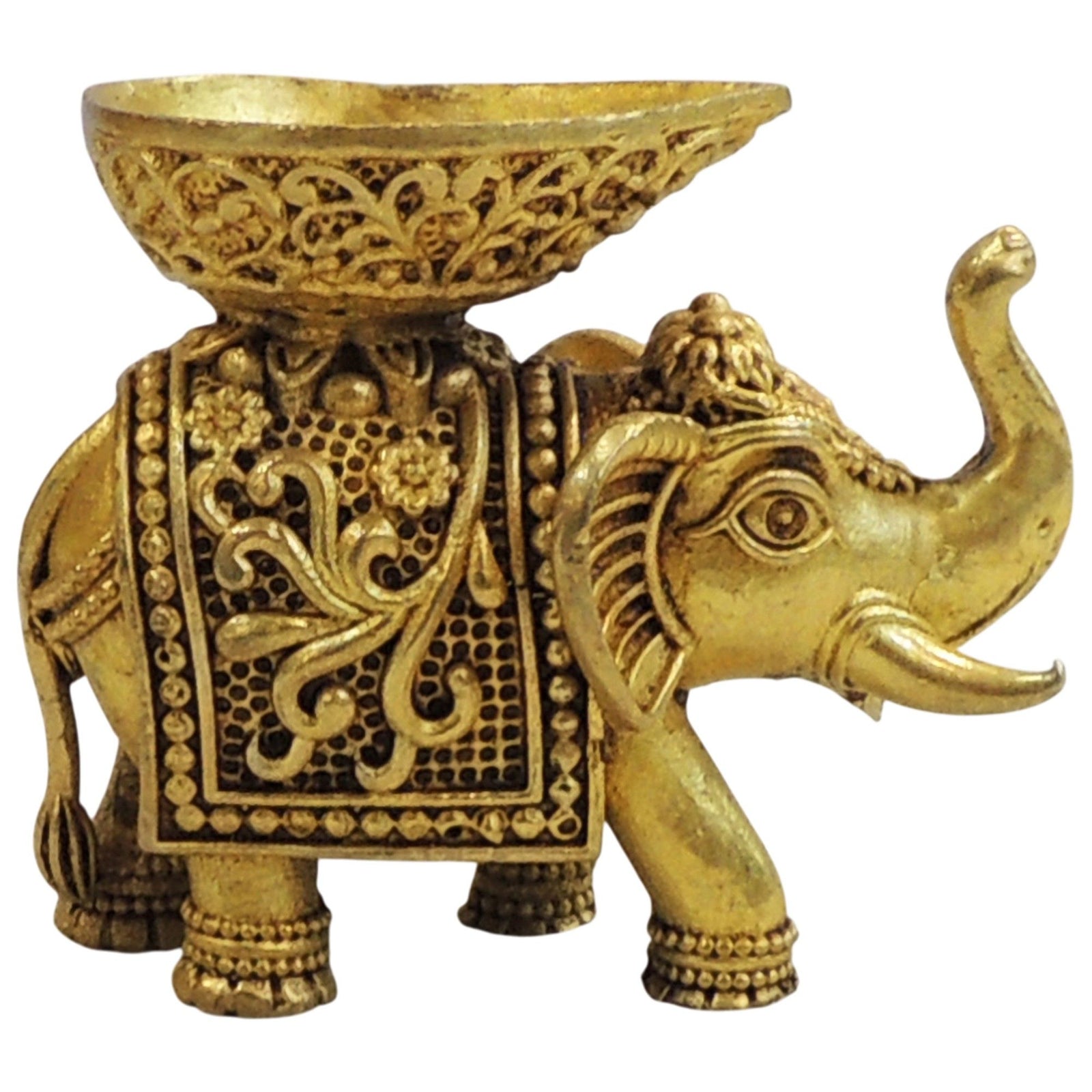 Brass Elephant Deepak — 2"