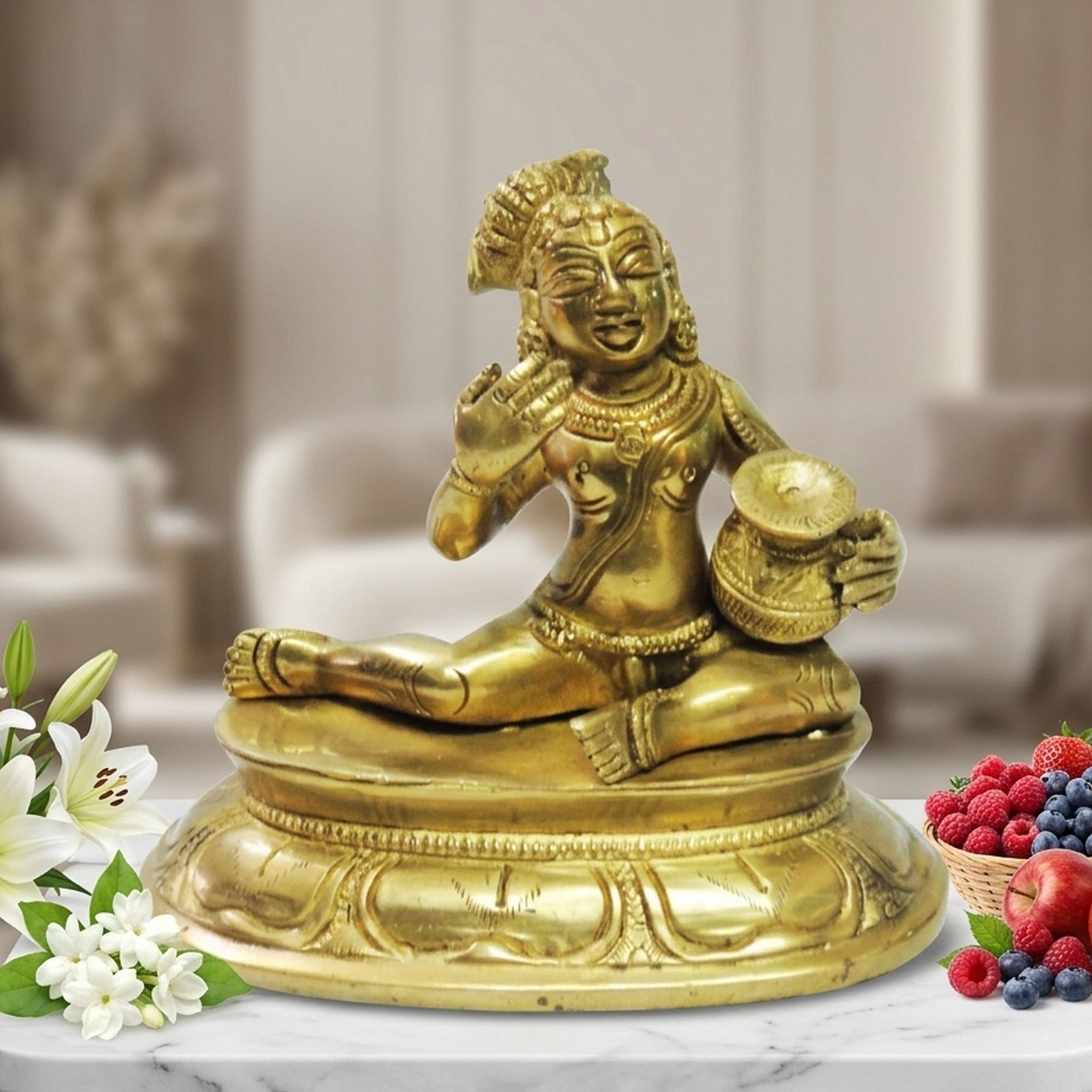 Brass Krishna — 5"