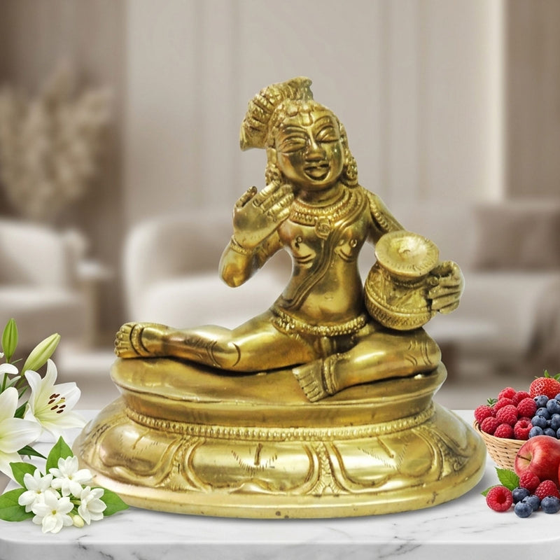 Brass Krishna — 5"