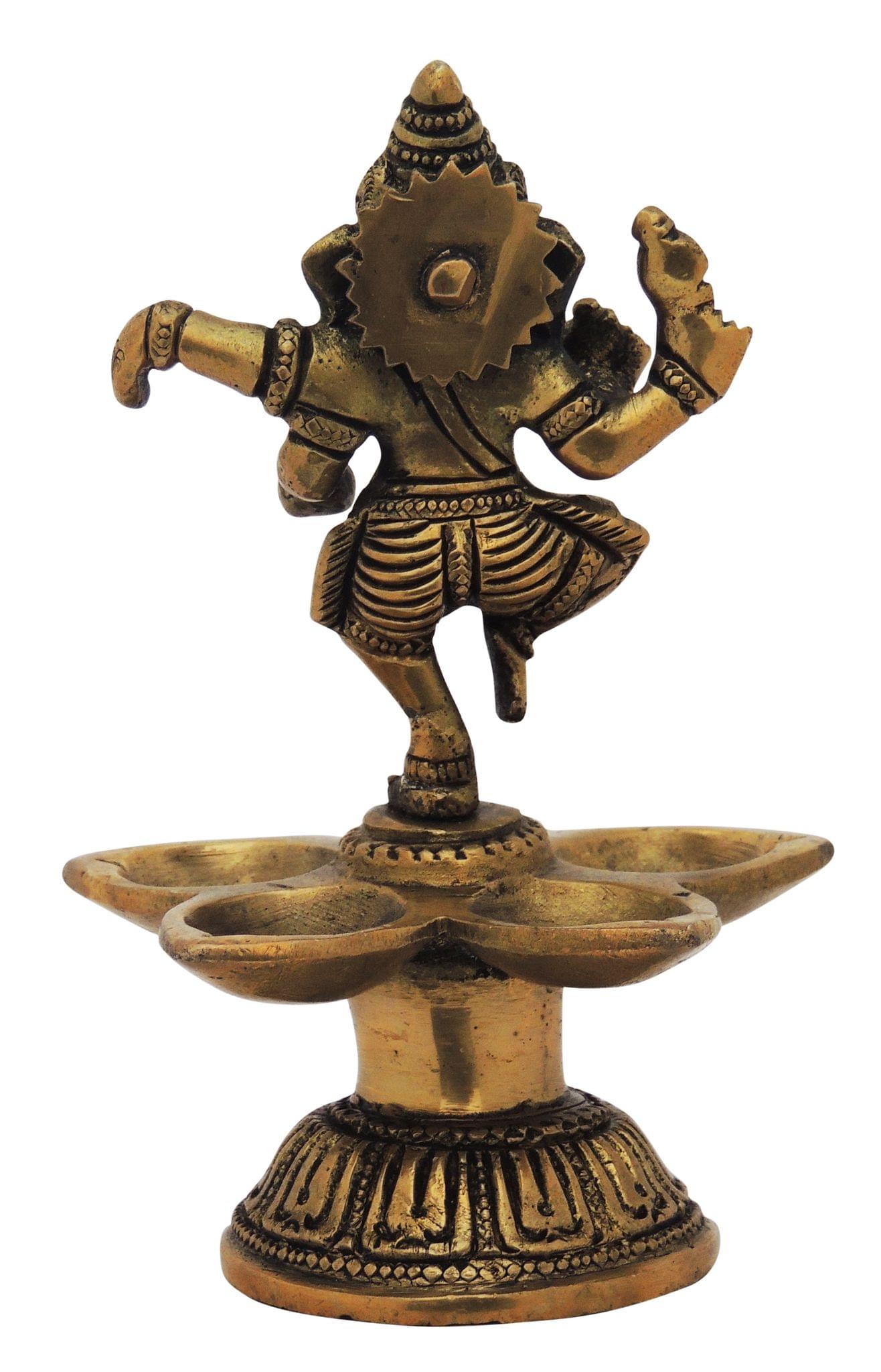 Brass Ganesh, Dancing — 5.2"
