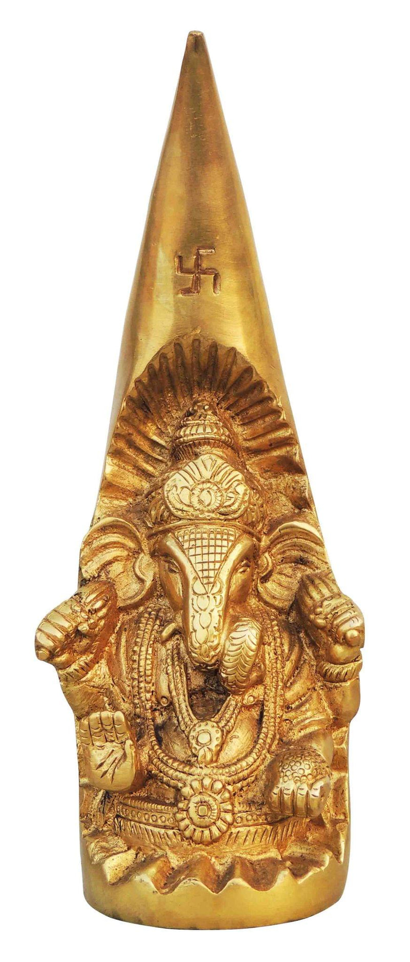 Brass Ganesh — 8.4"