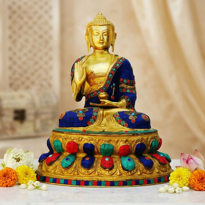 Brass Buddha — 16"