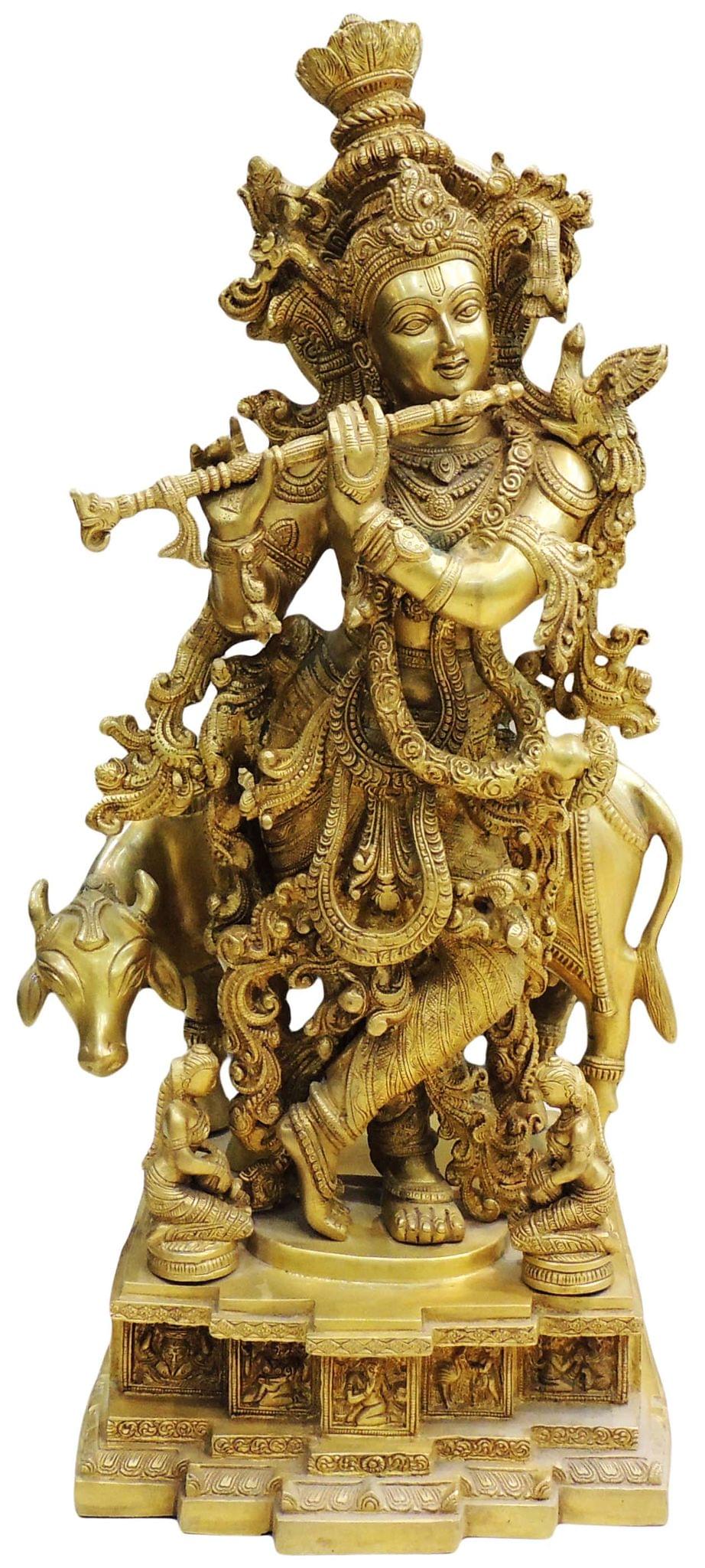 Brass Radha-Krishna — 28"