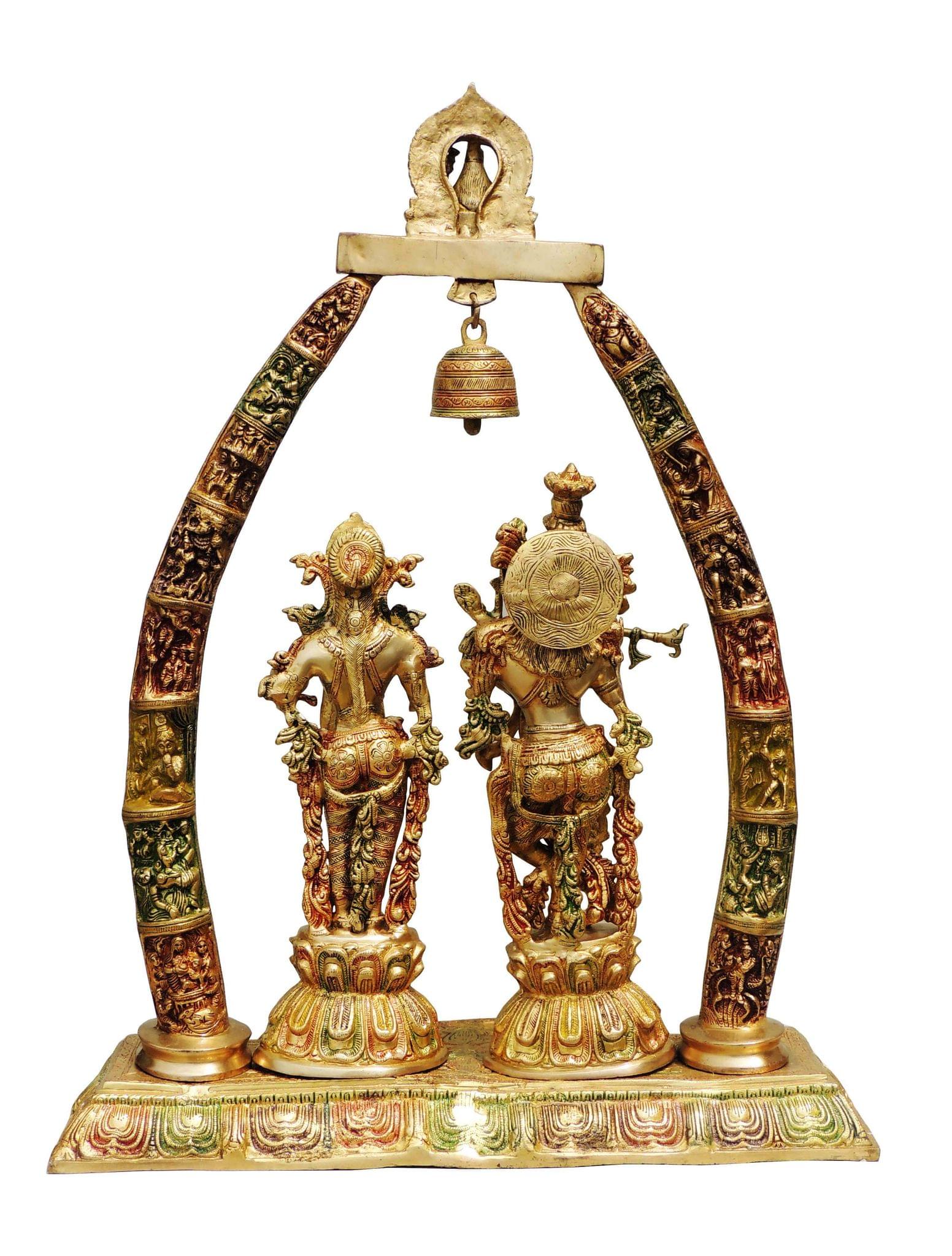 Brass Radha-Krishna — 31.7"