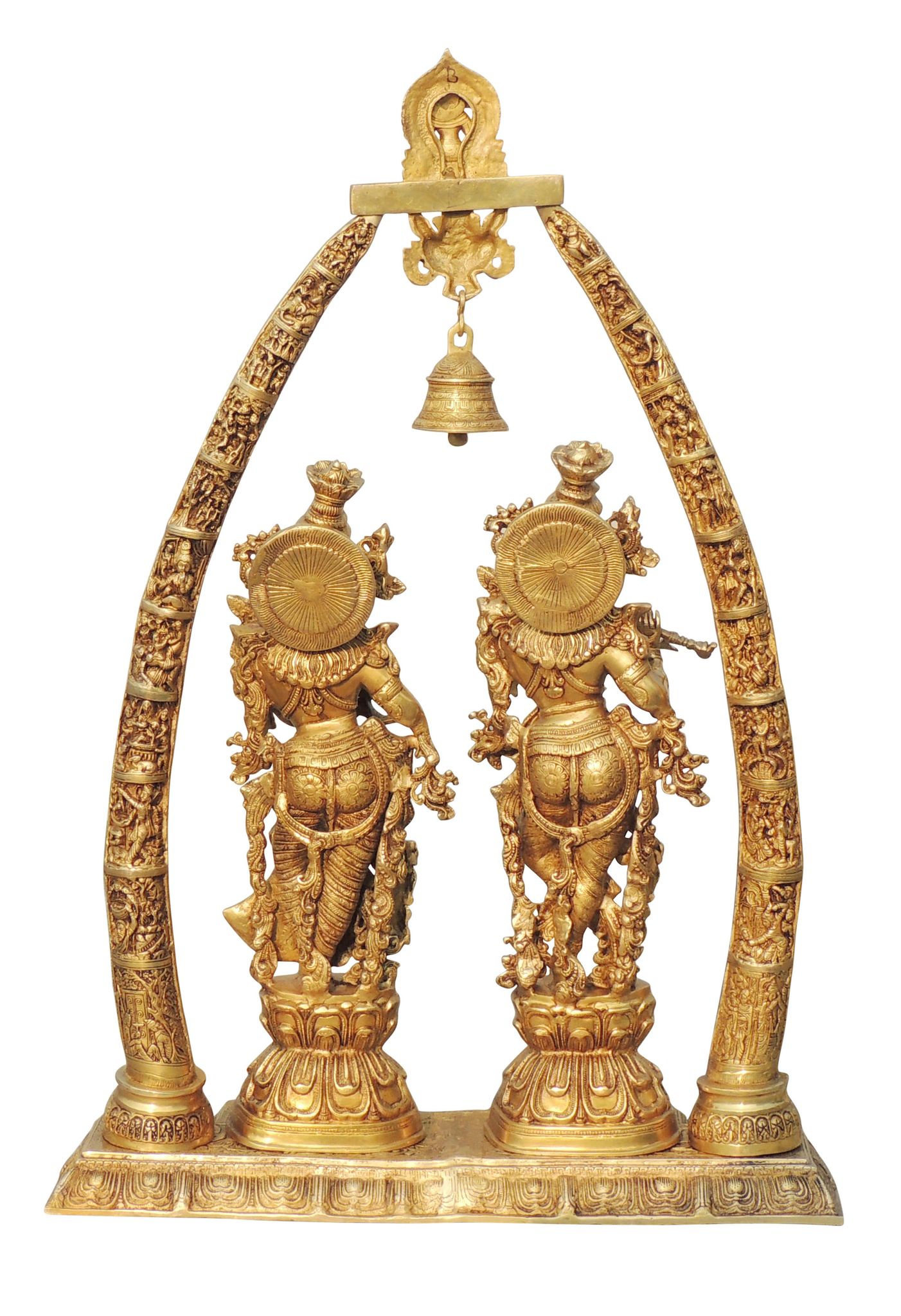 Brass Radha-Krishna — 31.7"
